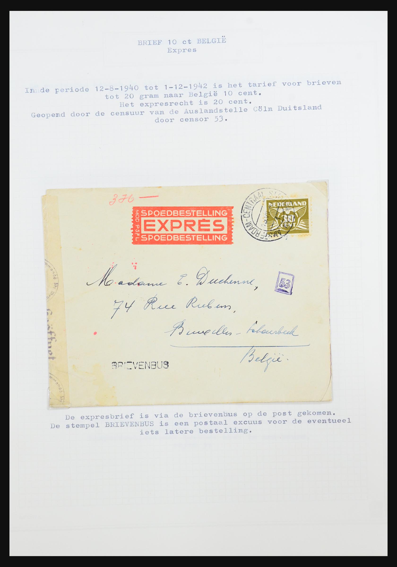 31528 086 - 31528 Nederland brieven 1853-1953.