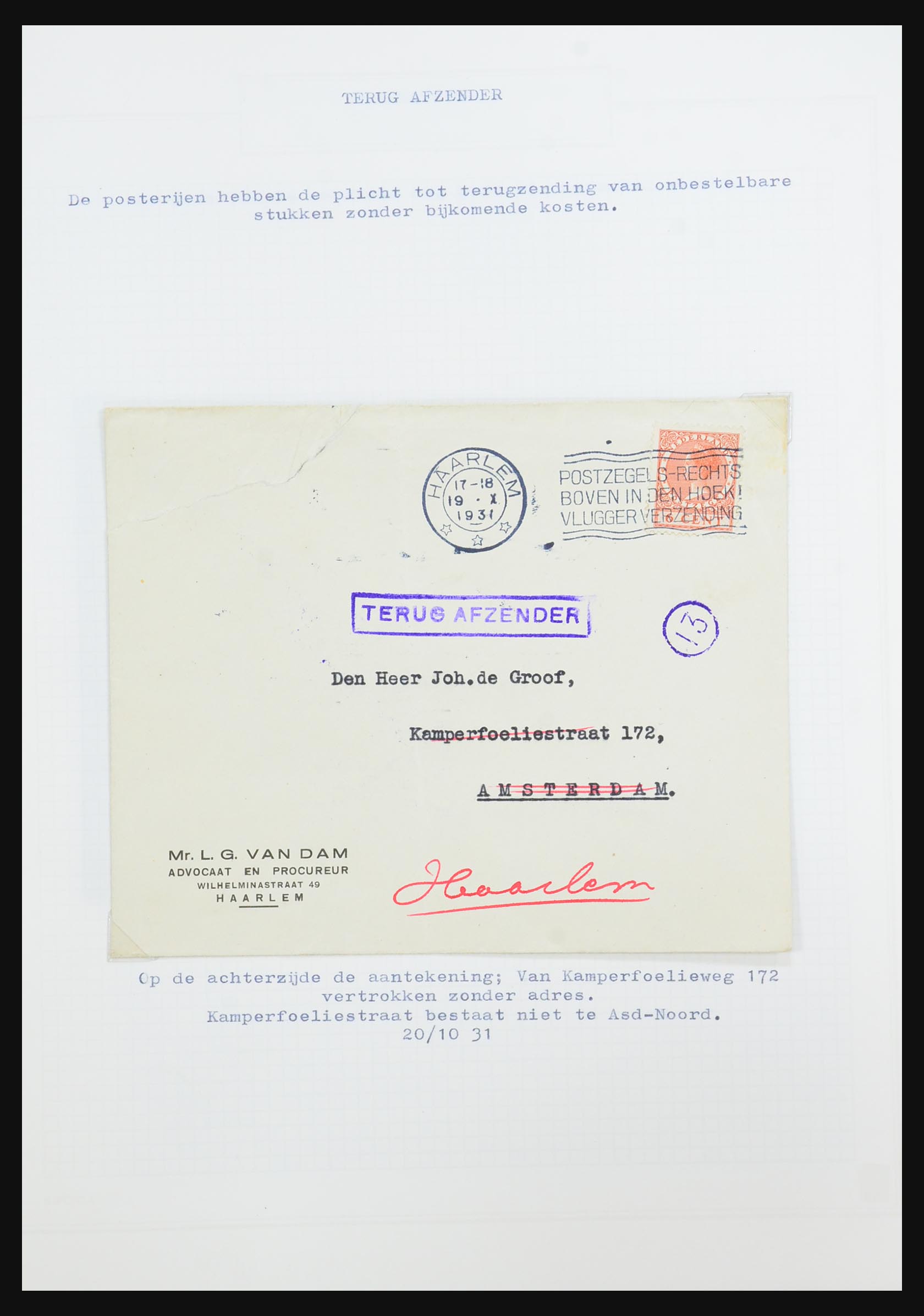 31528 087 - 31528 Nederland brieven 1853-1953.