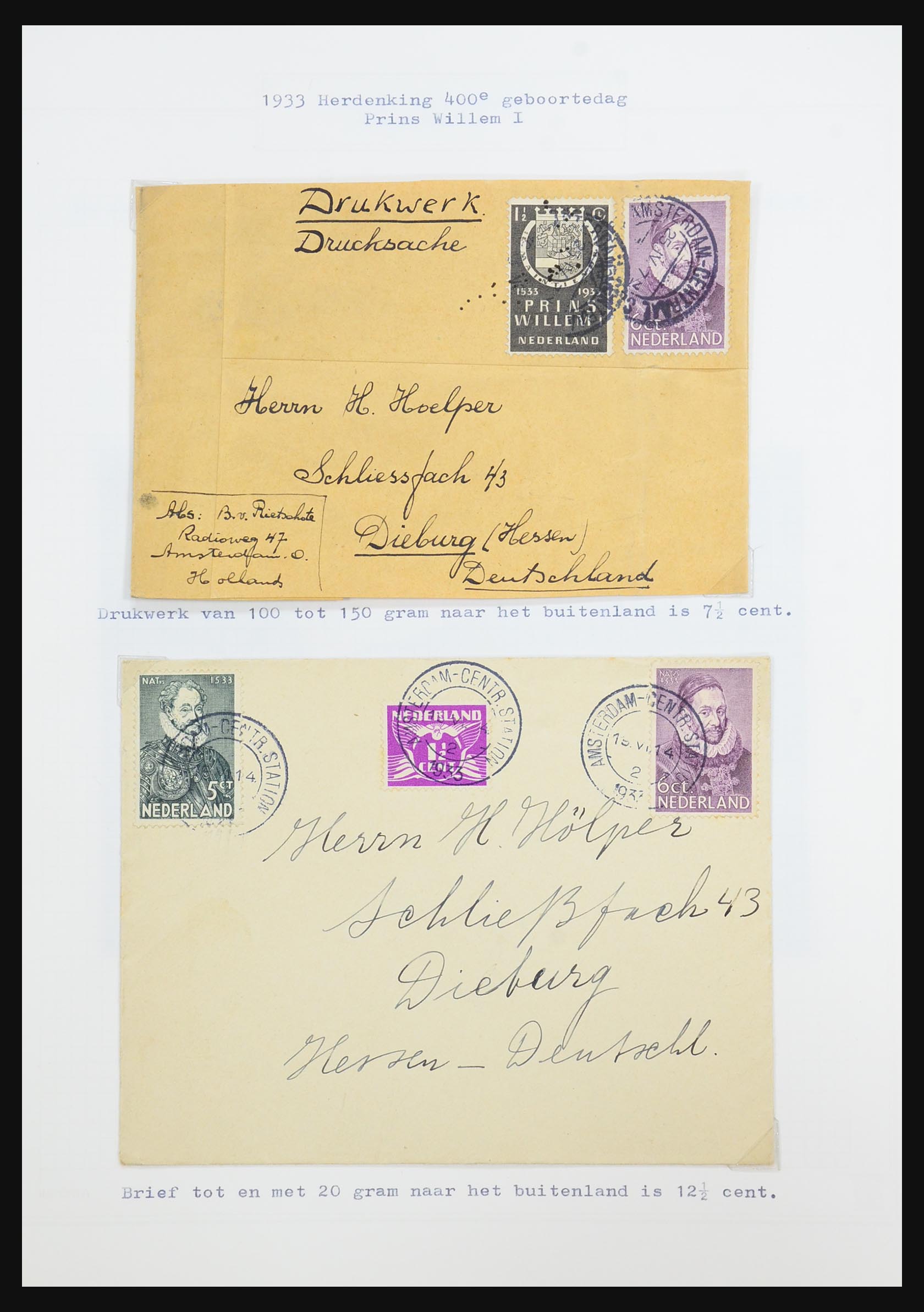 31528 090 - 31528 Netherlands covers 1853-1953.
