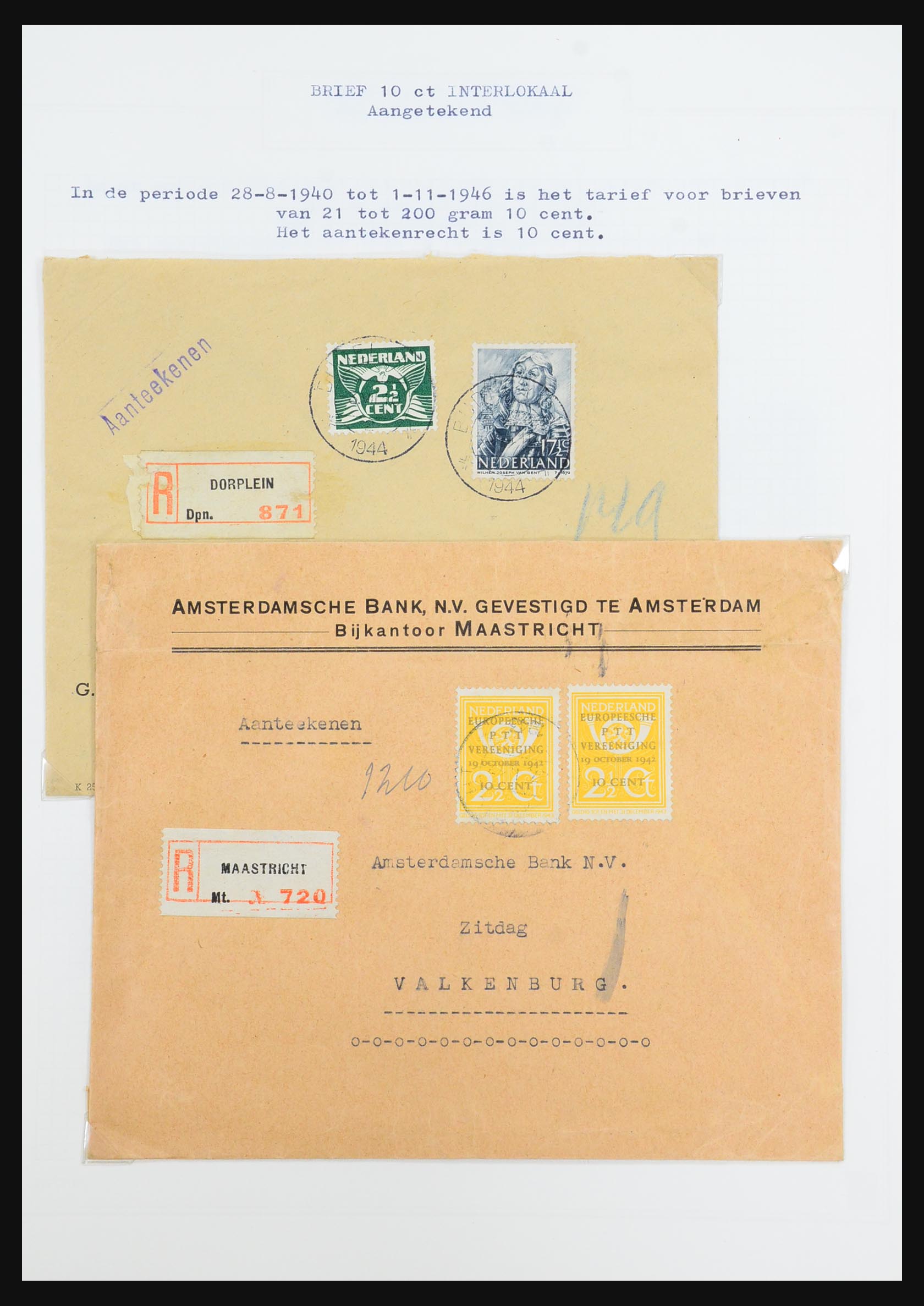 31528 094 - 31528 Netherlands covers 1853-1953.