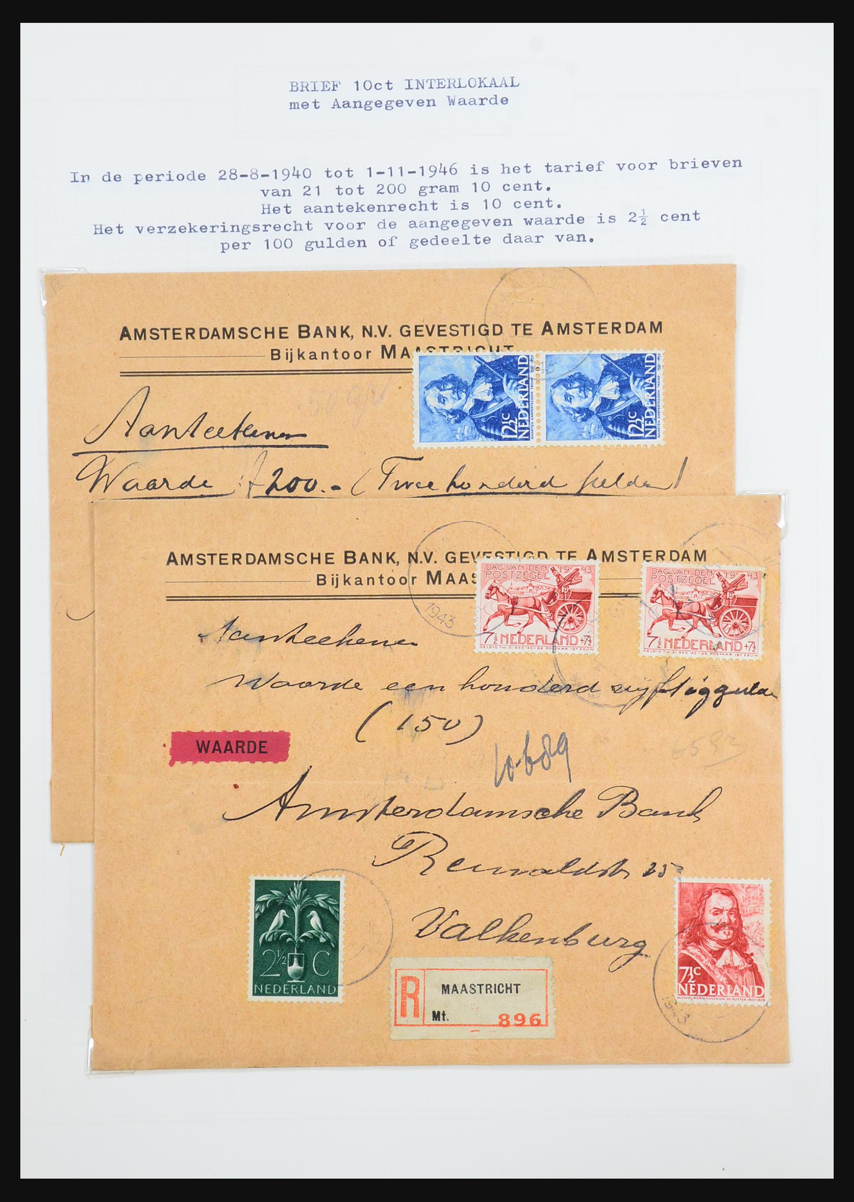 31528 096 - 31528 Netherlands covers 1853-1953.