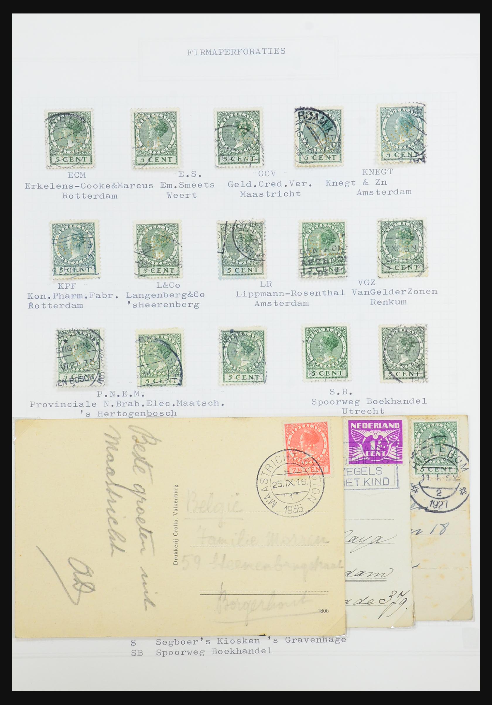 31528 103 - 31528 Netherlands covers 1853-1953.