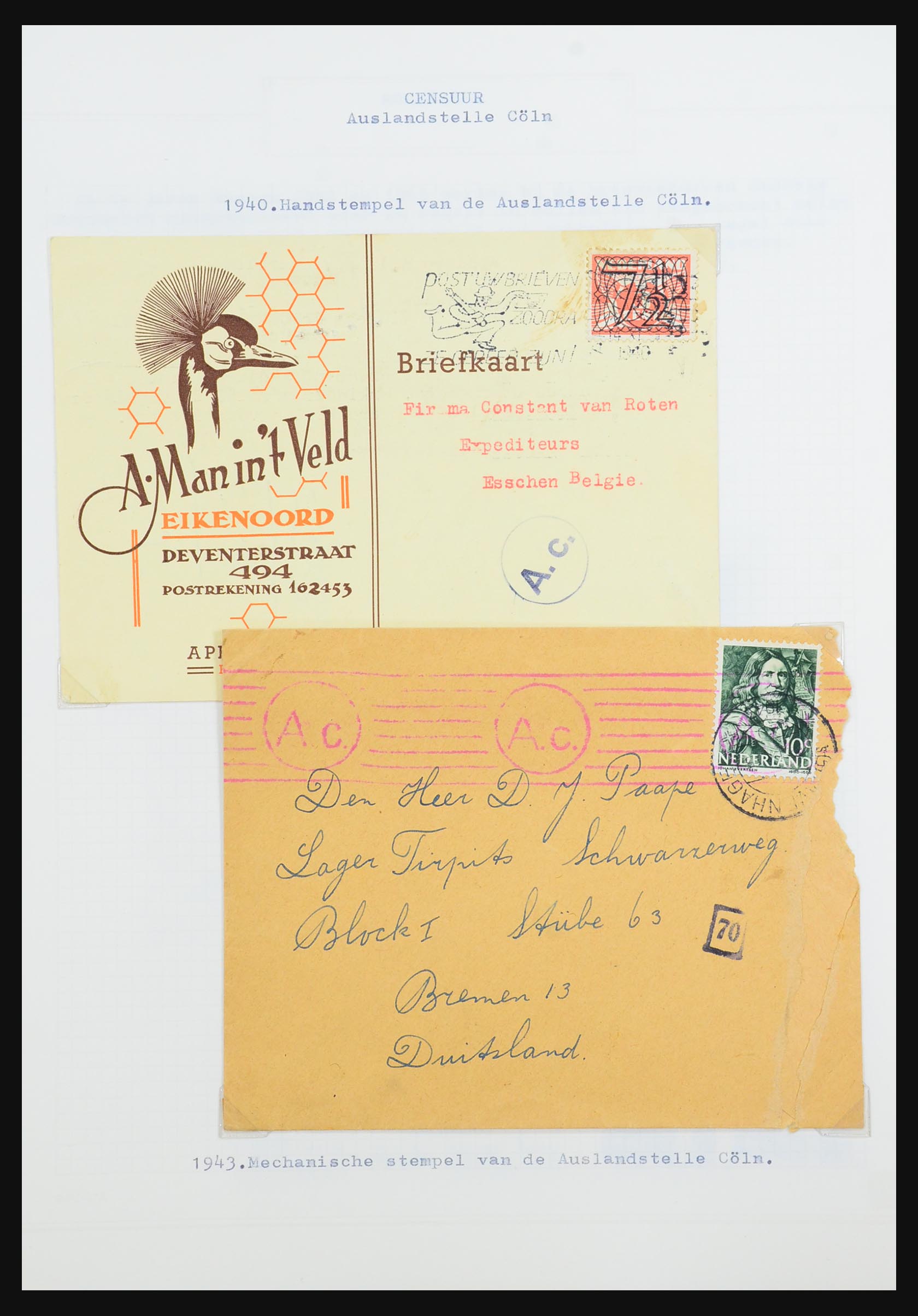 31528 108 - 31528 Netherlands covers 1853-1953.