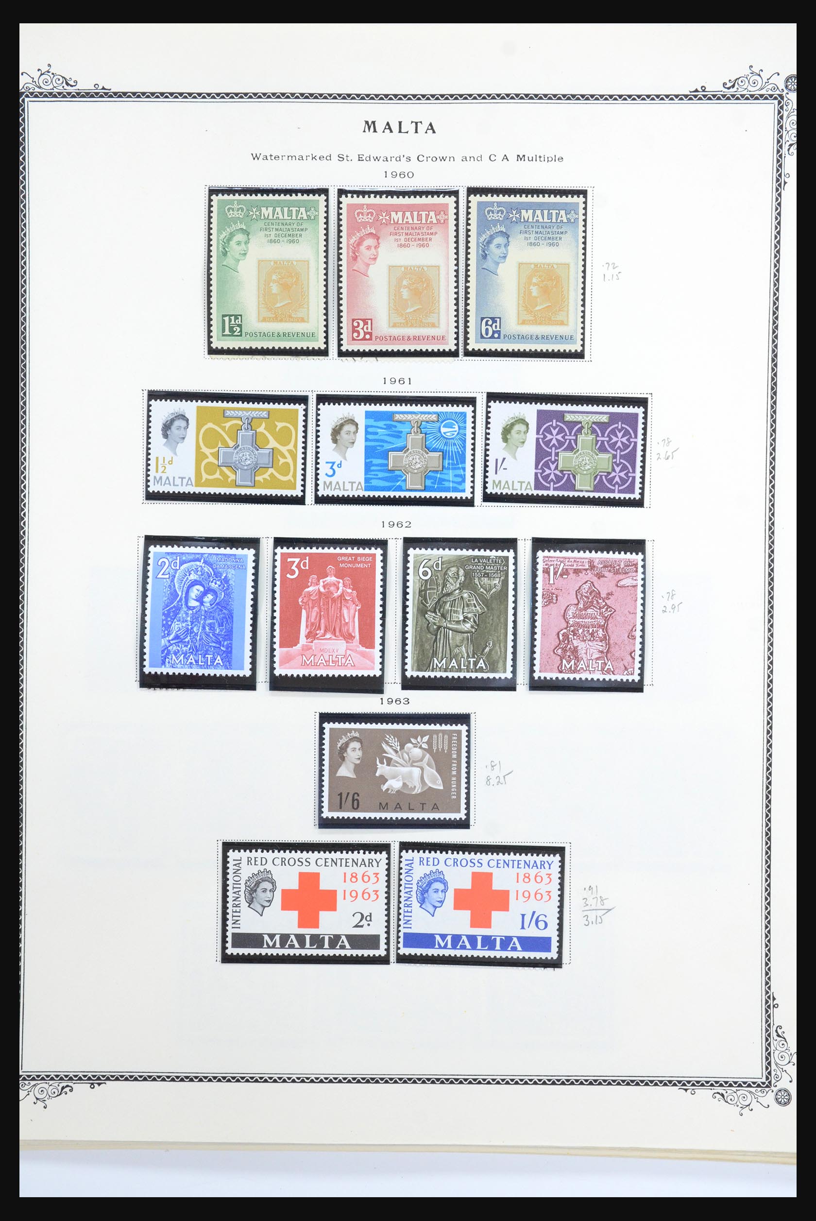 31533 016 - 31533 Malta 1863-1991.
