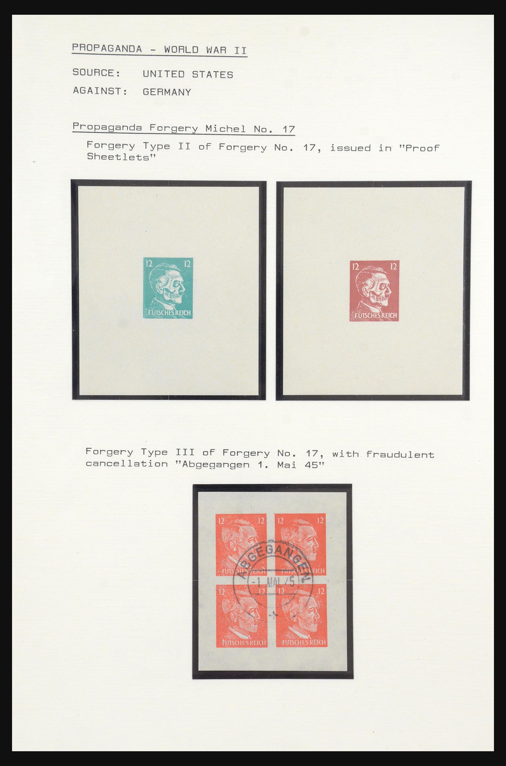 31542 023 - 31542 Germany propaganda and war forgeries 1940-1945.