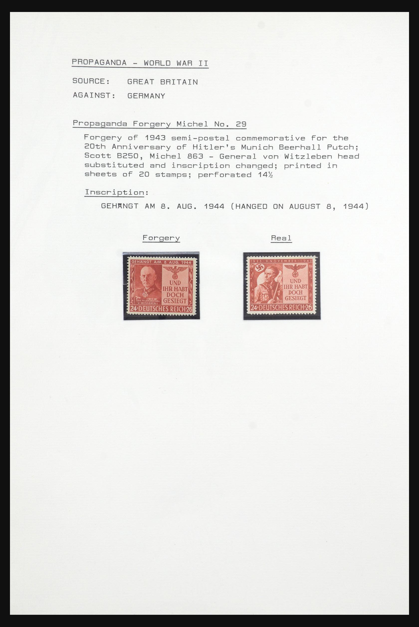 31542 028 - 31542 Germany propaganda and war forgeries 1940-1945.