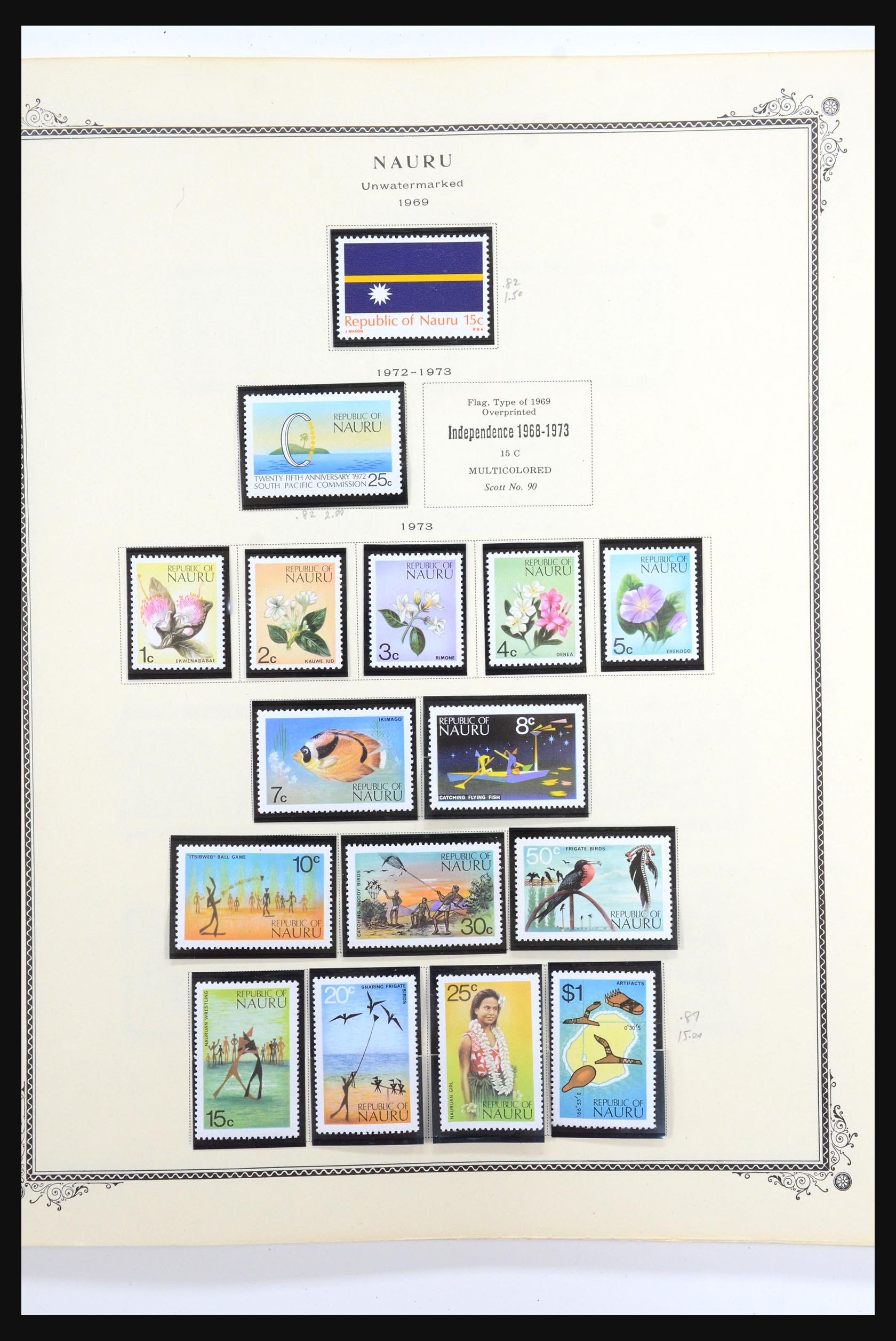 31543 006 - 31543 Nauru en Nieuw Hebriden 1908-1993.