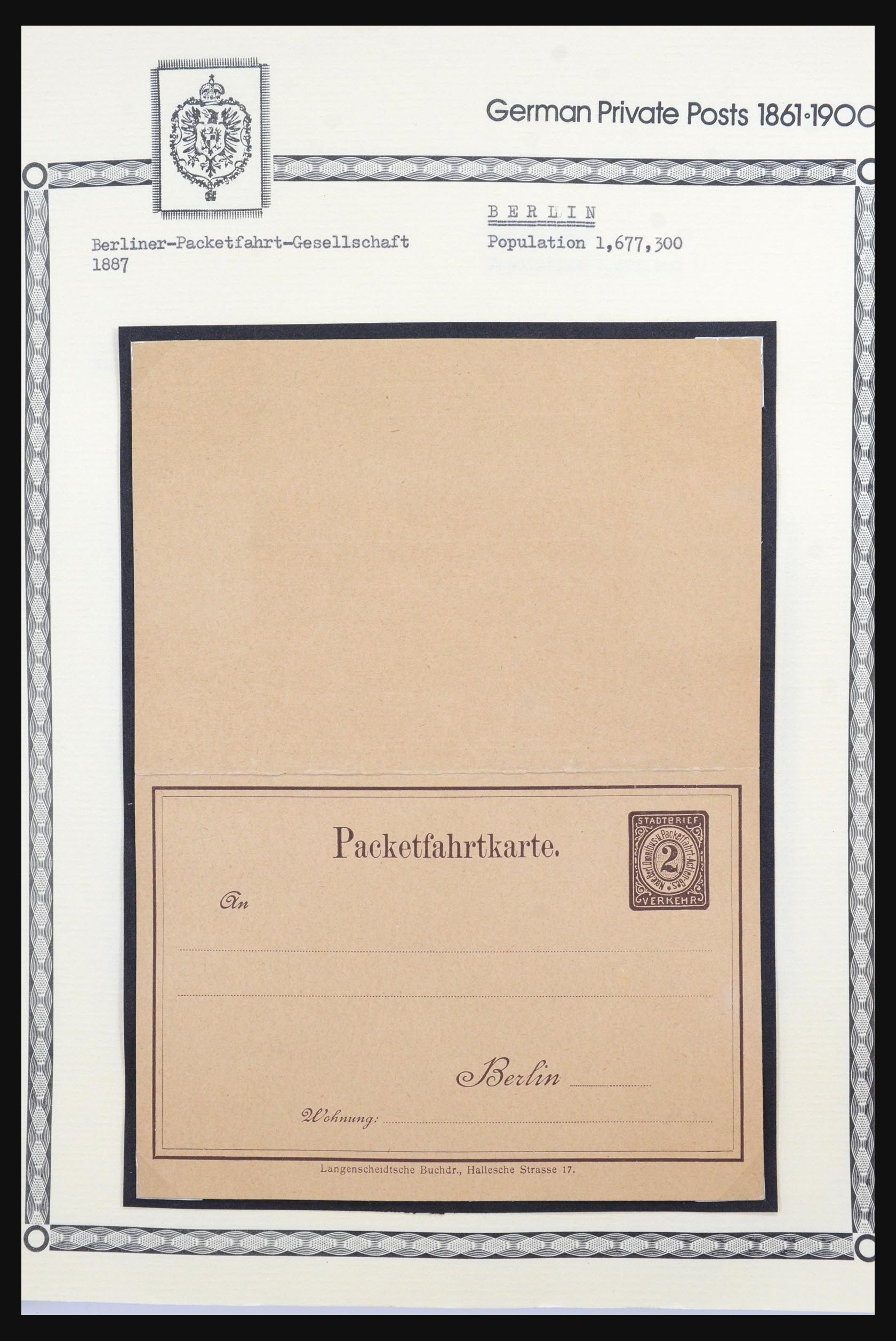 31578 012 - 31578 Duitsland lokaalpost 1861-1900.