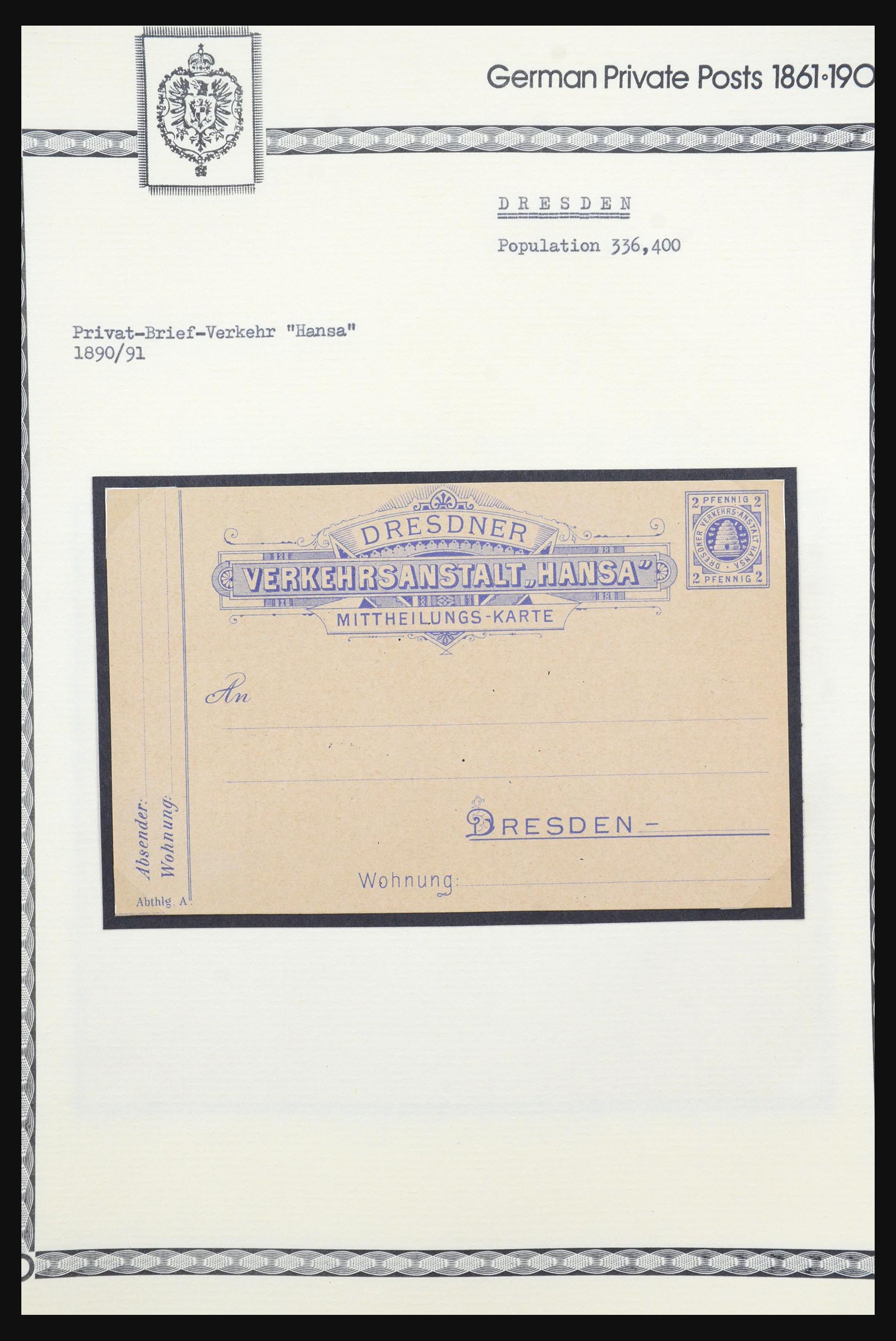 31578 058 - 31578 Duitsland lokaalpost 1861-1900.