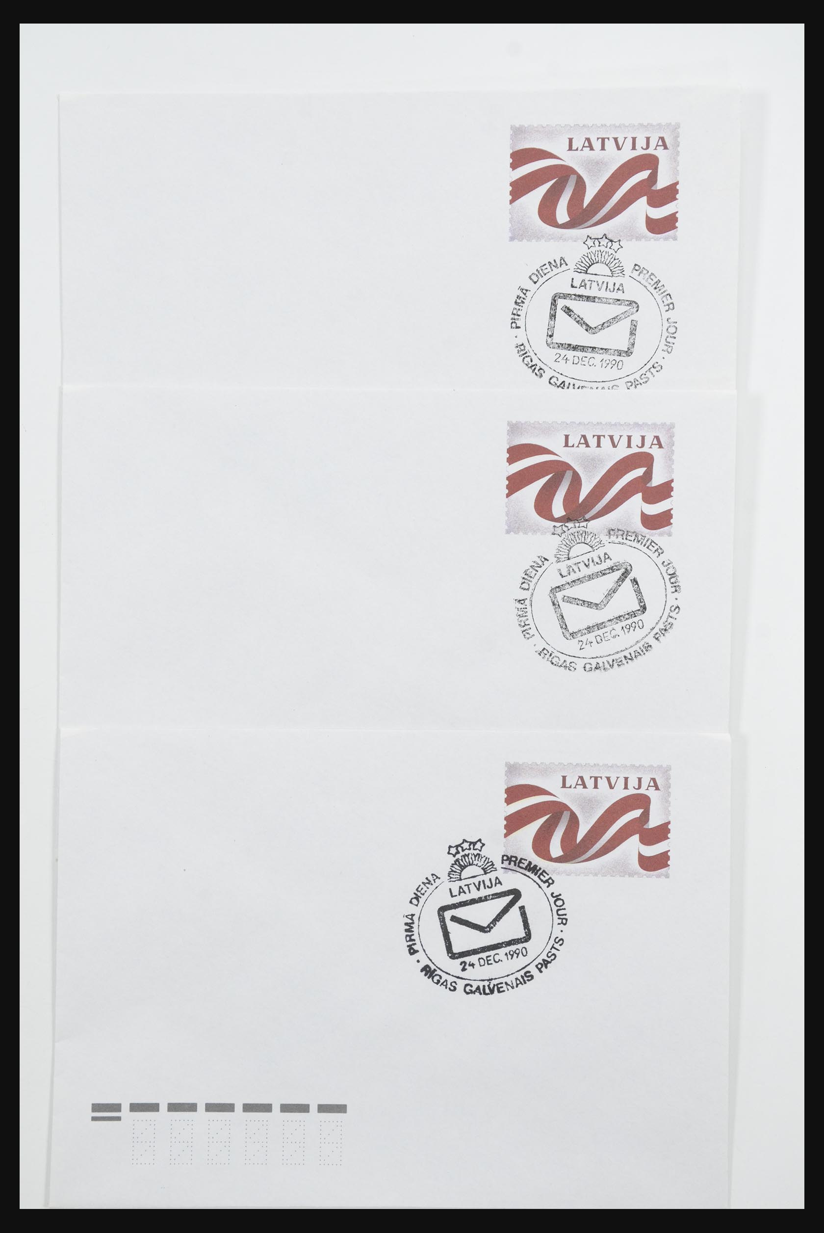 31584 009 - 31584 Letland brieven/FDC's en postwaardestukken 1990-1992.