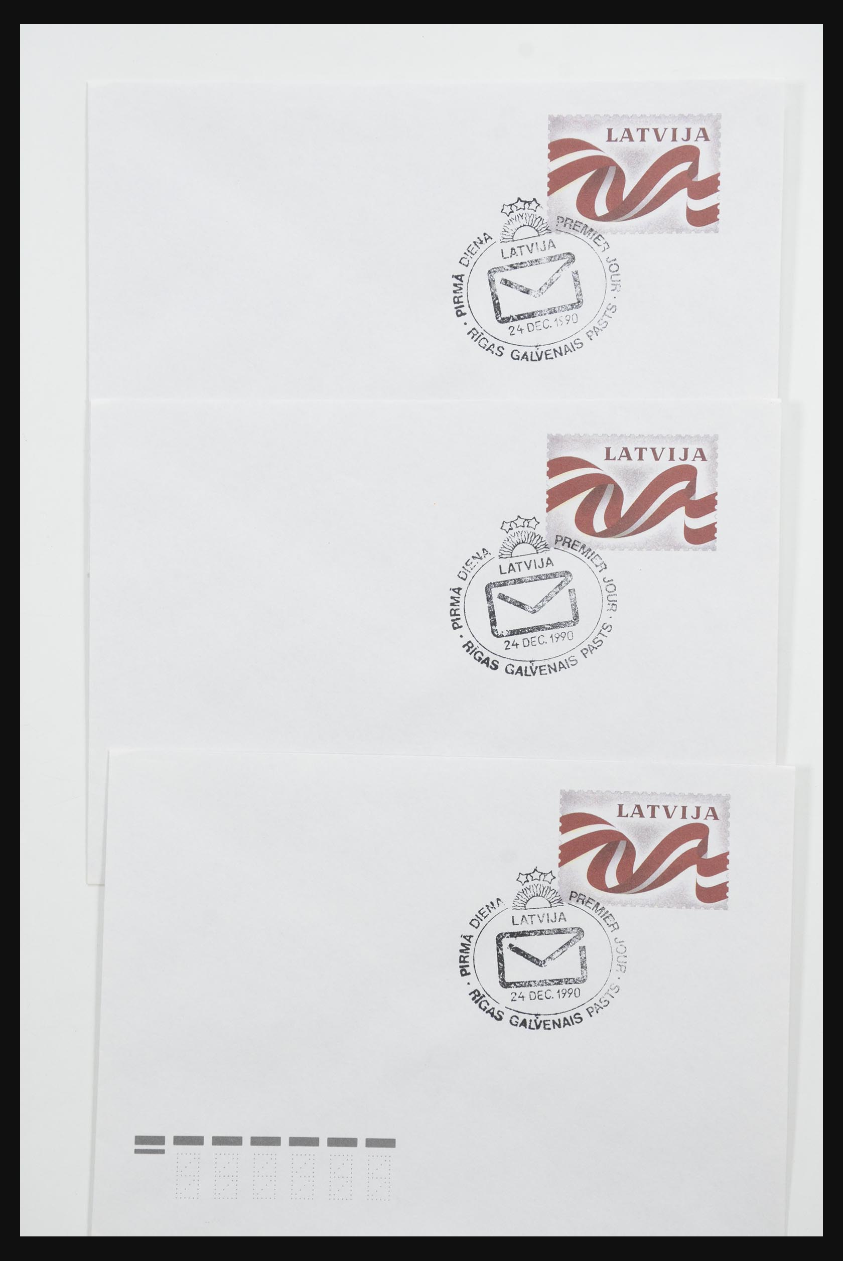 31584 010 - 31584 Letland brieven/FDC's en postwaardestukken 1990-1992.