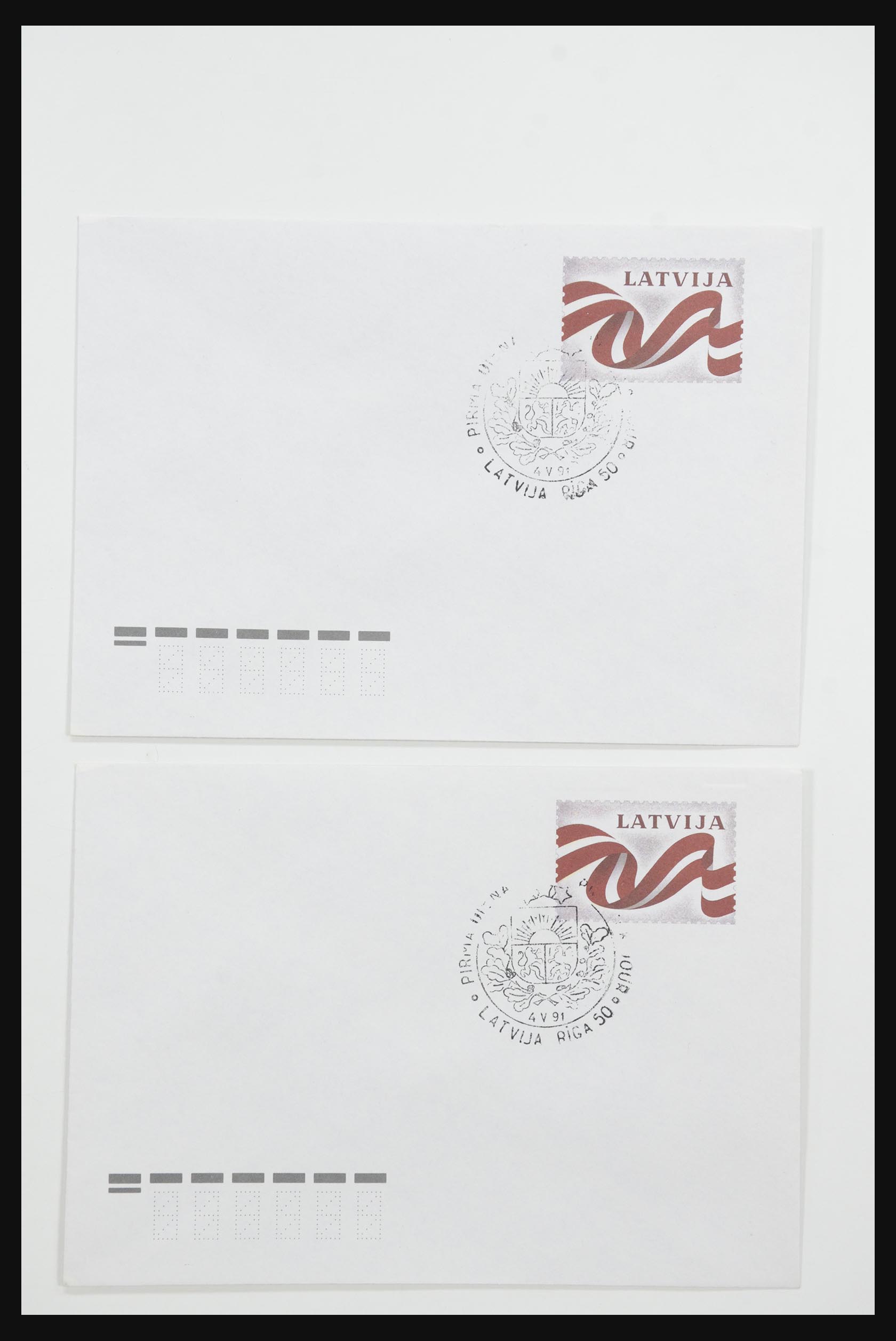31584 011 - 31584 Letland brieven/FDC's en postwaardestukken 1990-1992.