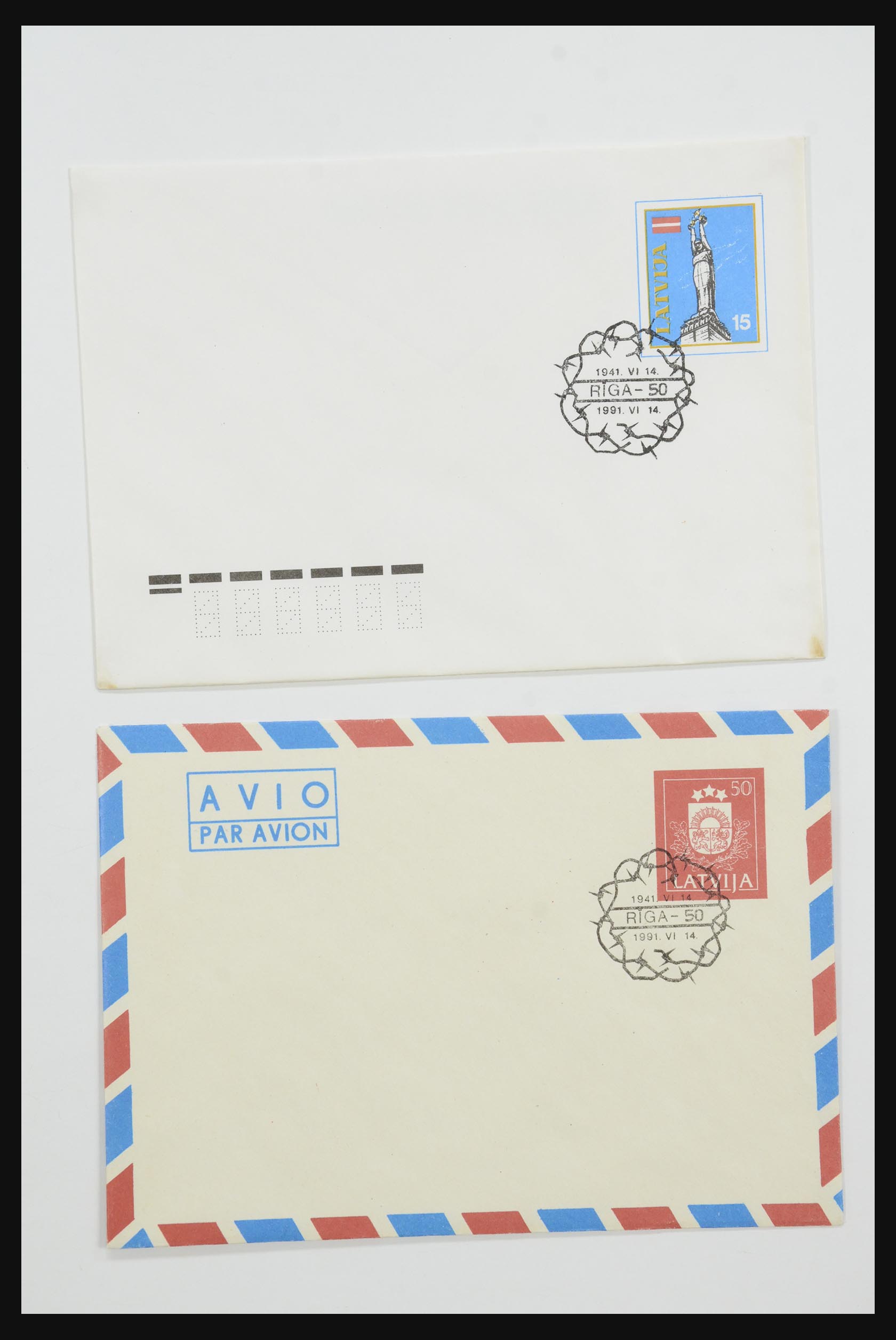 31584 014 - 31584 Letland brieven/FDC's en postwaardestukken 1990-1992.