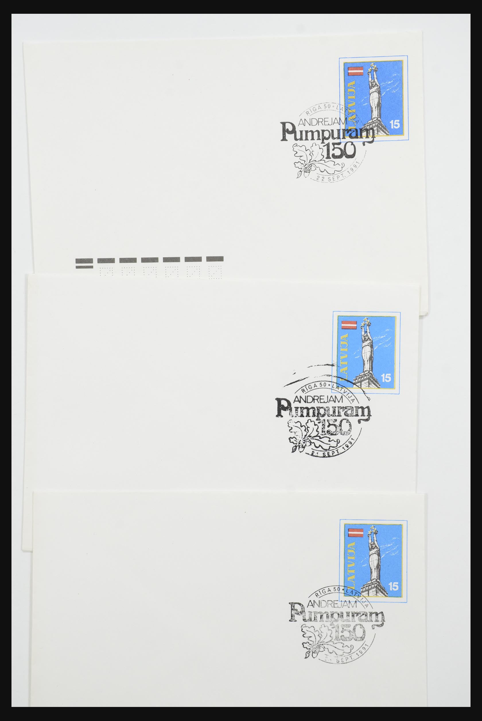 31584 020 - 31584 Letland brieven/FDC's en postwaardestukken 1990-1992.