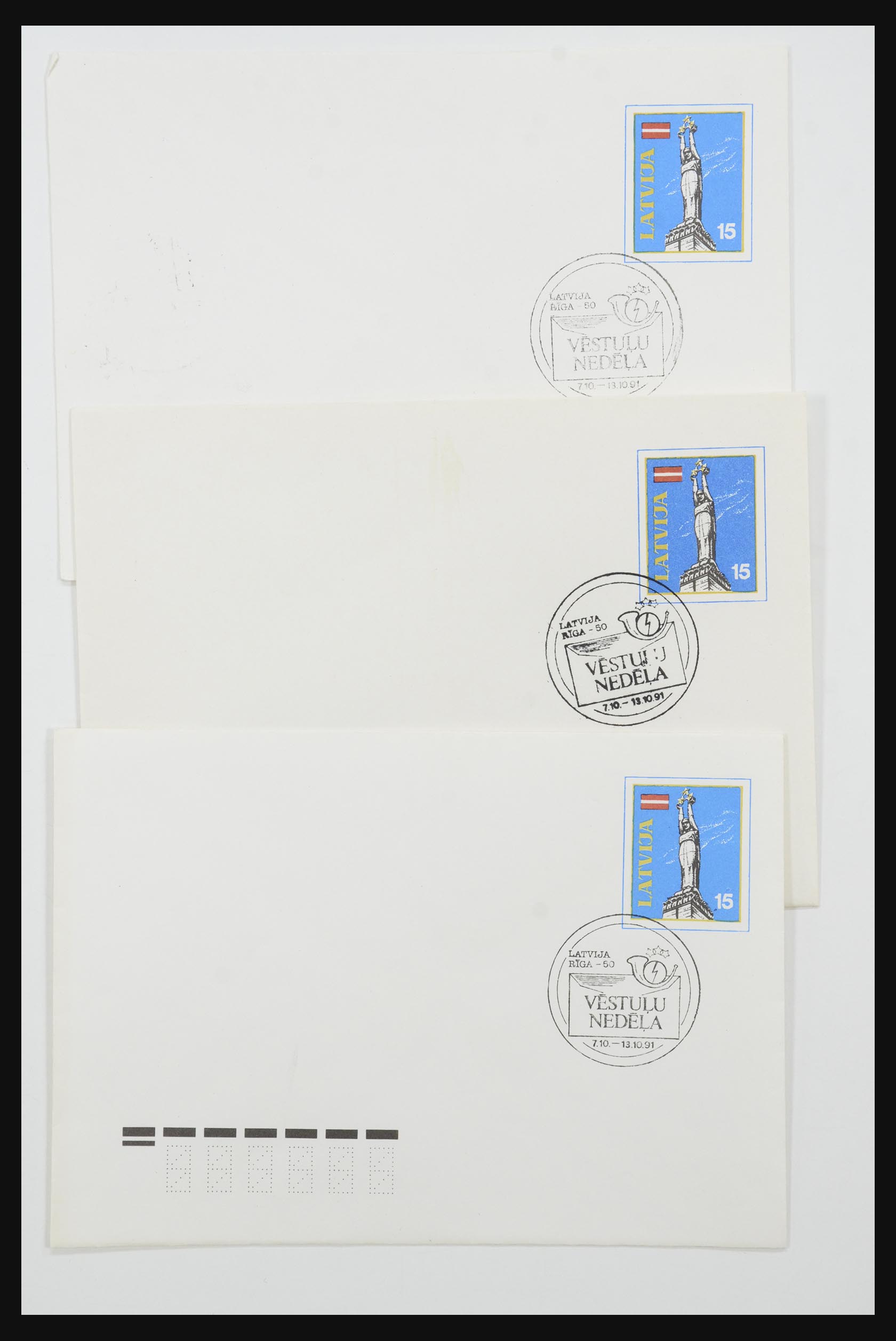 31584 022 - 31584 Letland brieven/FDC's en postwaardestukken 1990-1992.