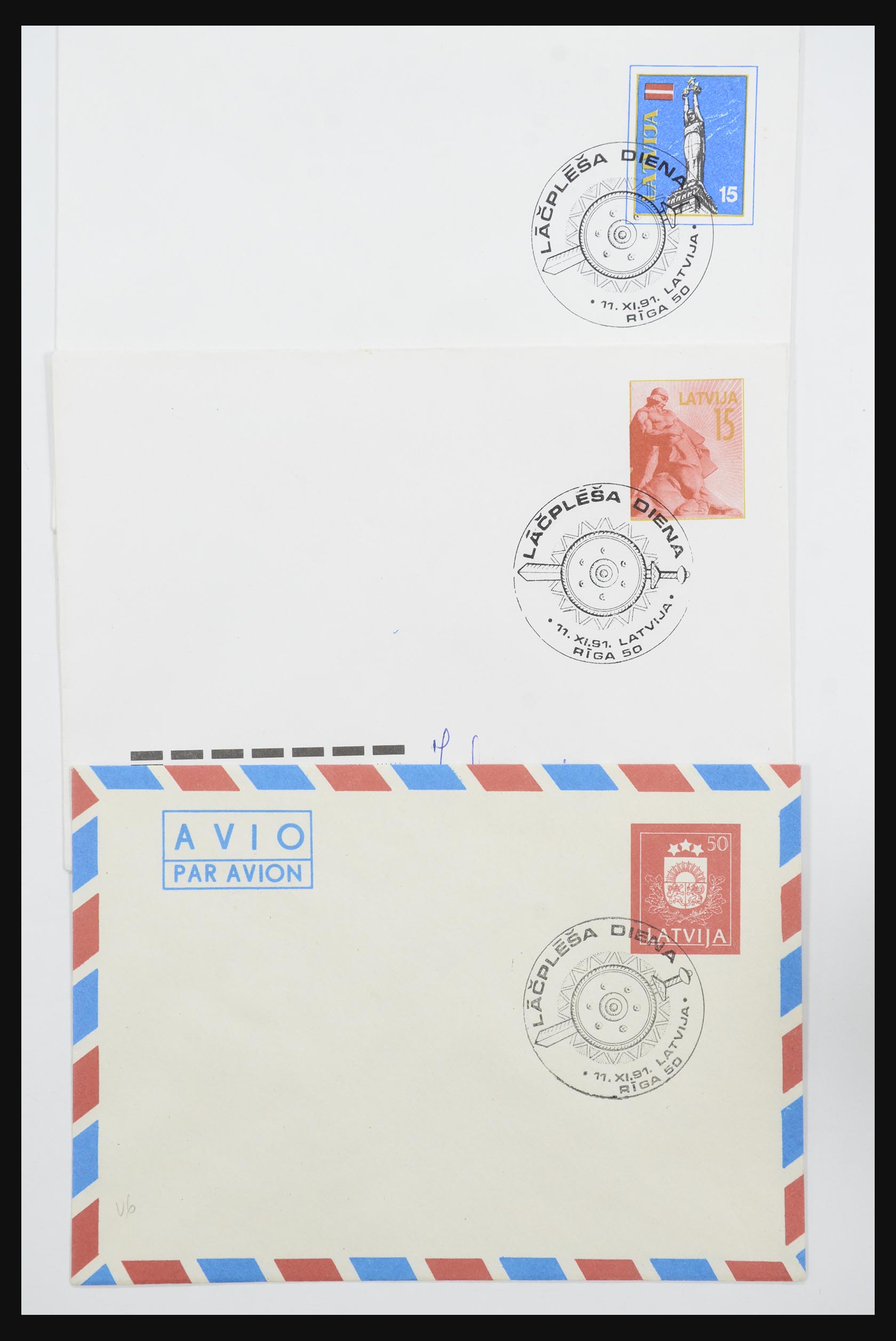 31584 063 - 31584 Latvia covers/FDC's and postal stationeries 1990-1992.