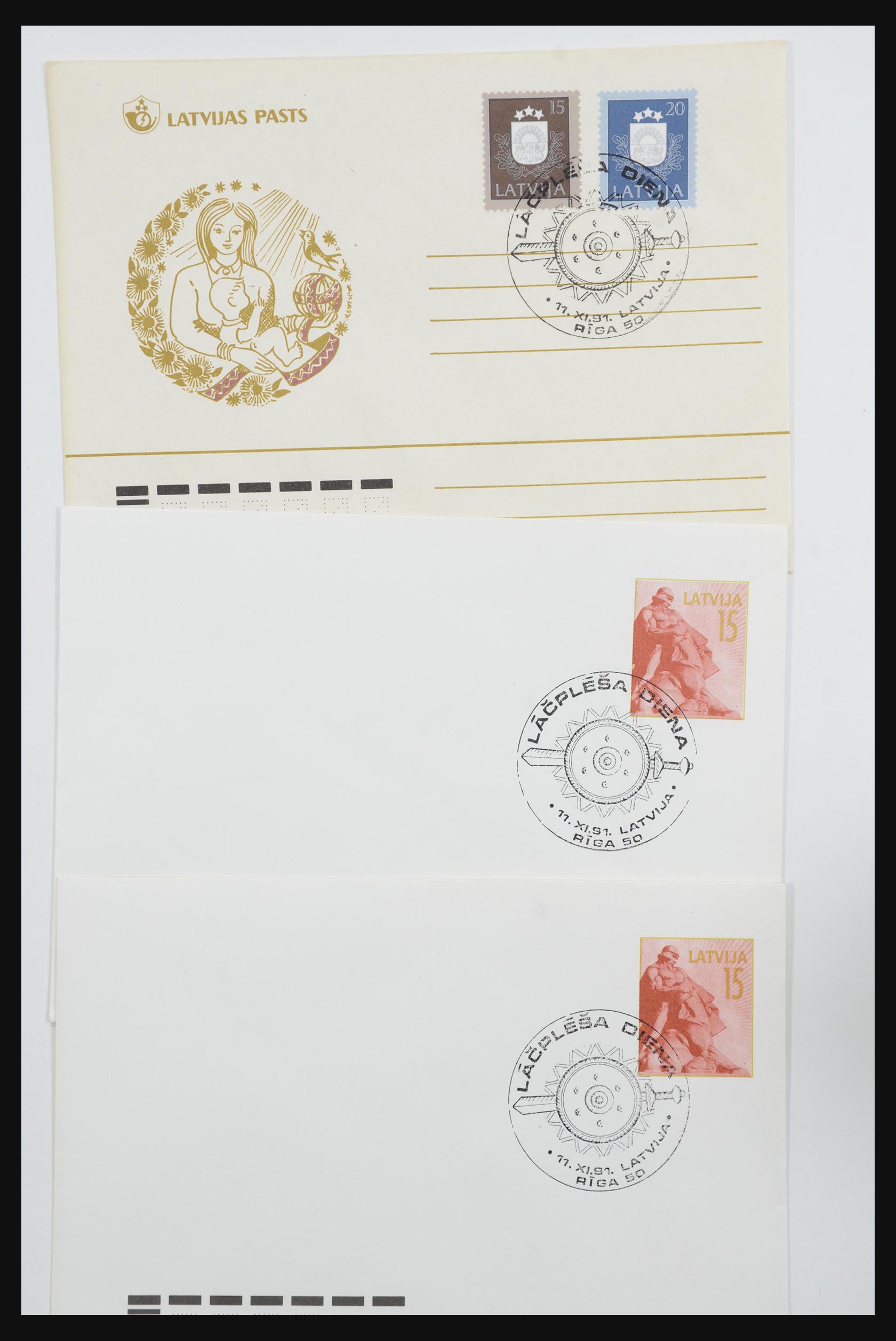 31584 064 - 31584 Latvia covers/FDC's and postal stationeries 1990-1992.