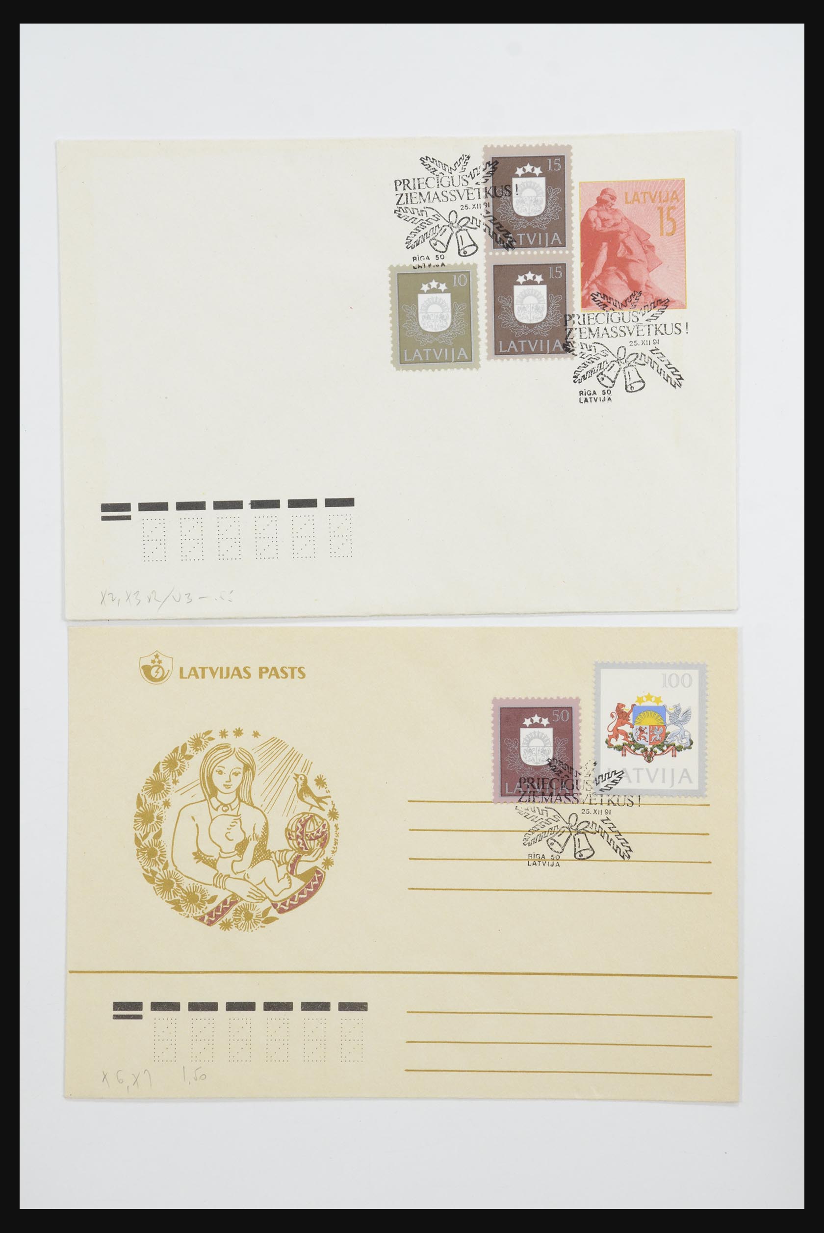 31584 072 - 31584 Latvia covers/FDC's and postal stationeries 1990-1992.
