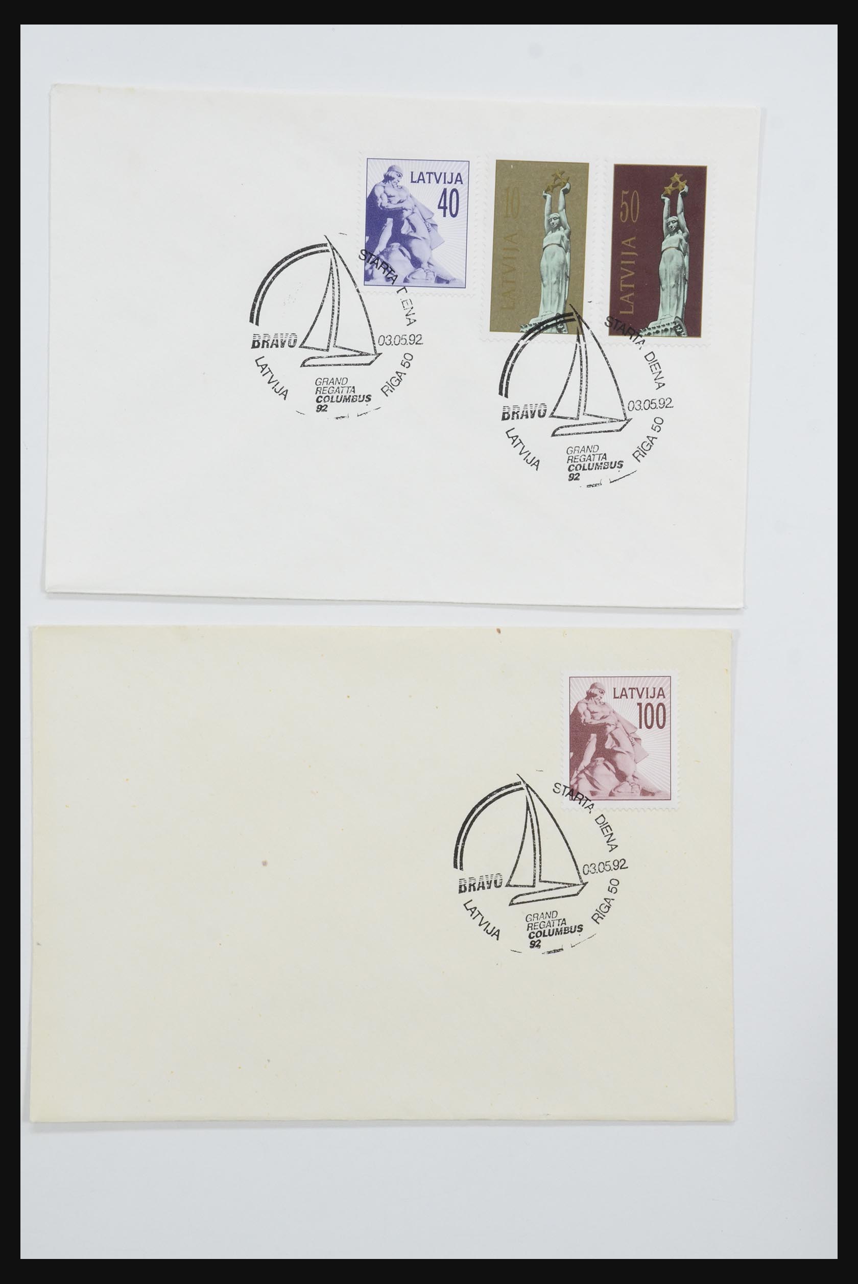31584 077 - 31584 Latvia covers/FDC's and postal stationeries 1990-1992.
