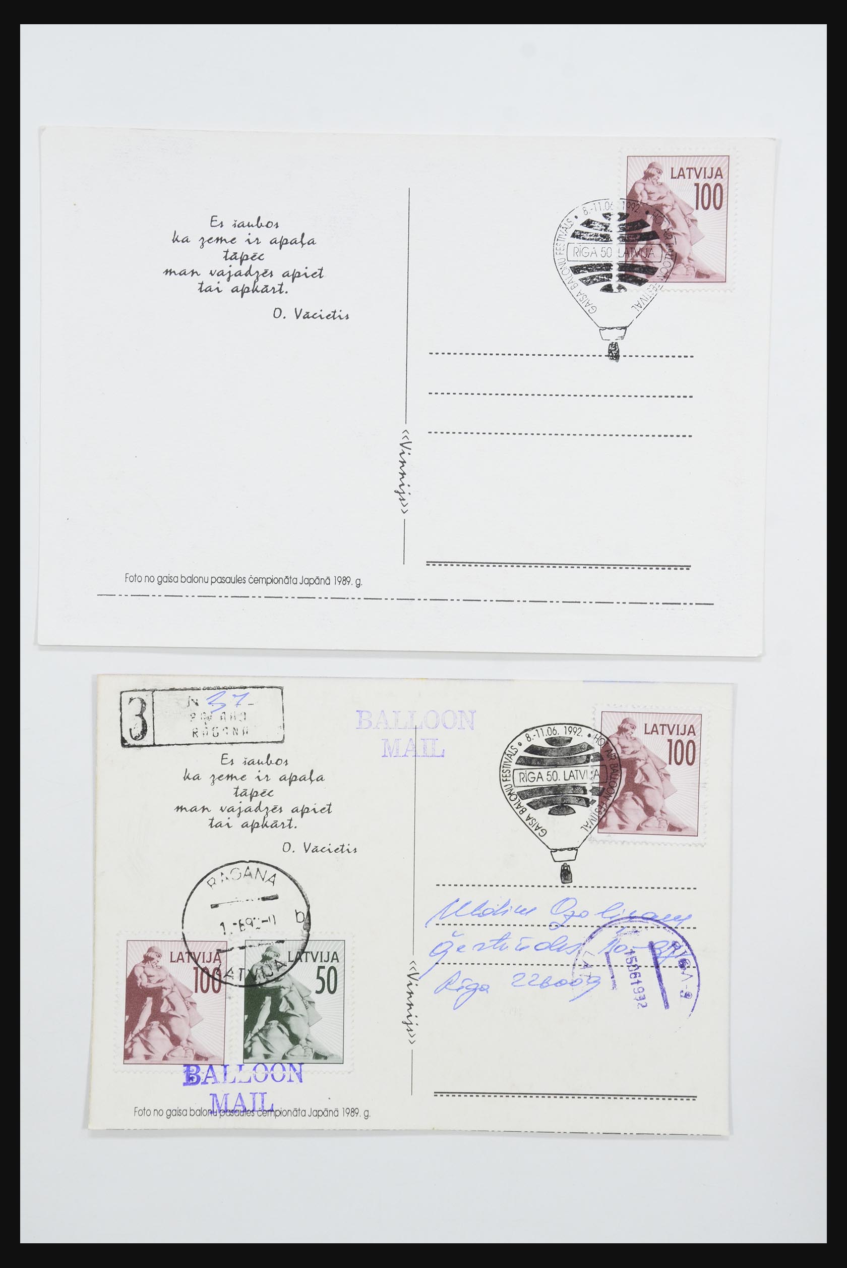 31584 078 - 31584 Latvia covers/FDC's and postal stationeries 1990-1992.