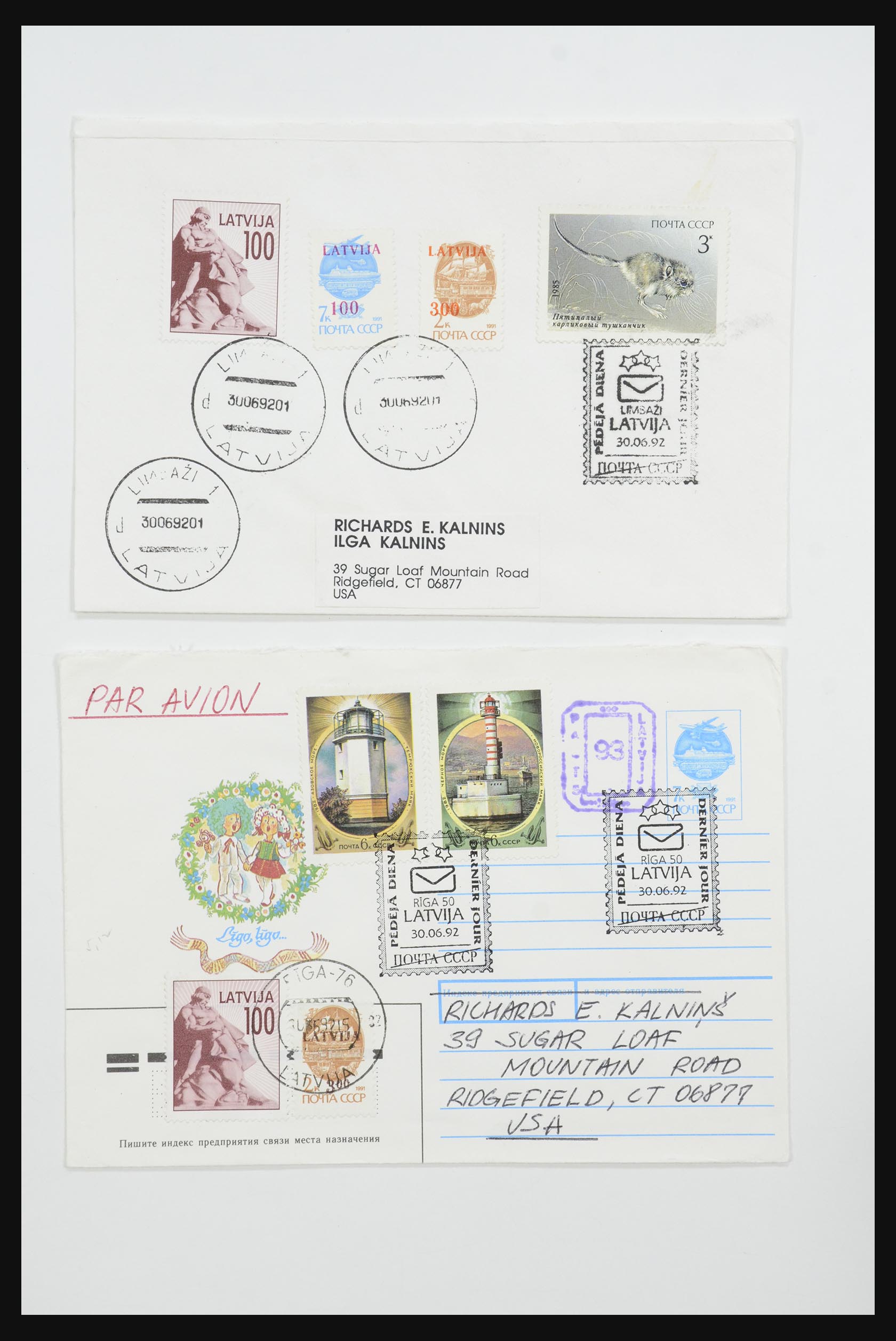 31584 081 - 31584 Latvia covers/FDC's and postal stationeries 1990-1992.