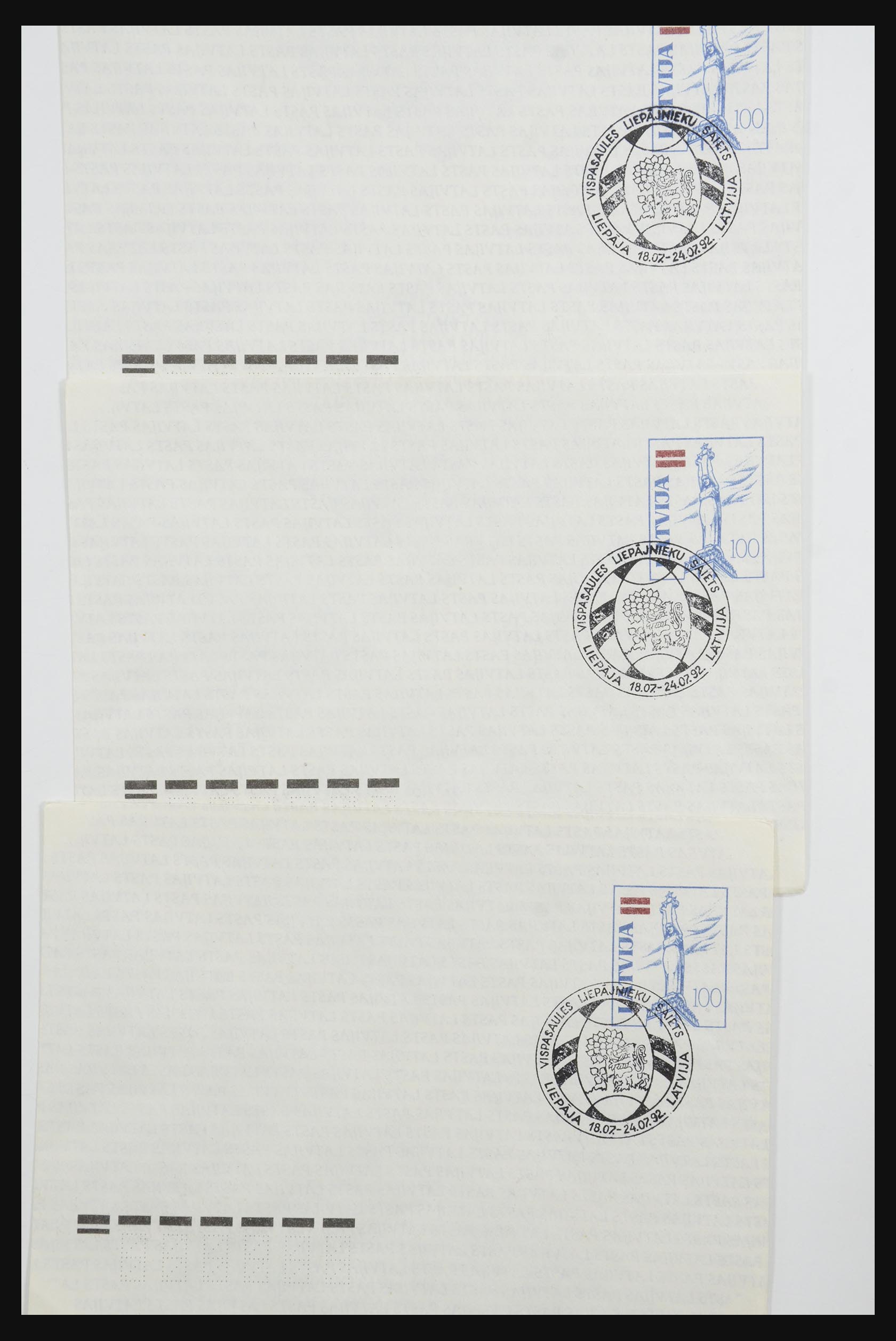 31584 086 - 31584 Latvia covers/FDC's and postal stationeries 1990-1992.