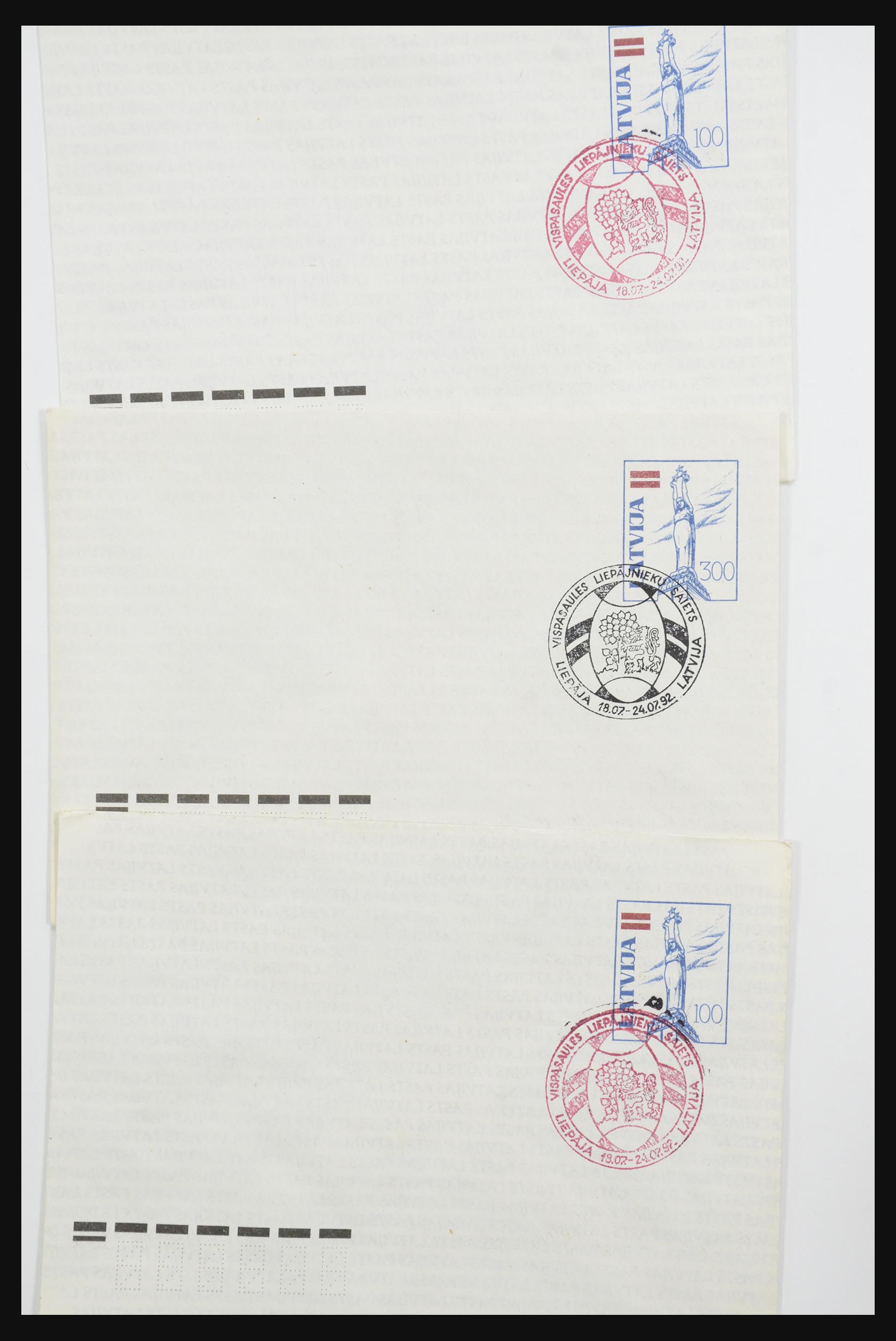 31584 088 - 31584 Latvia covers/FDC's and postal stationeries 1990-1992.