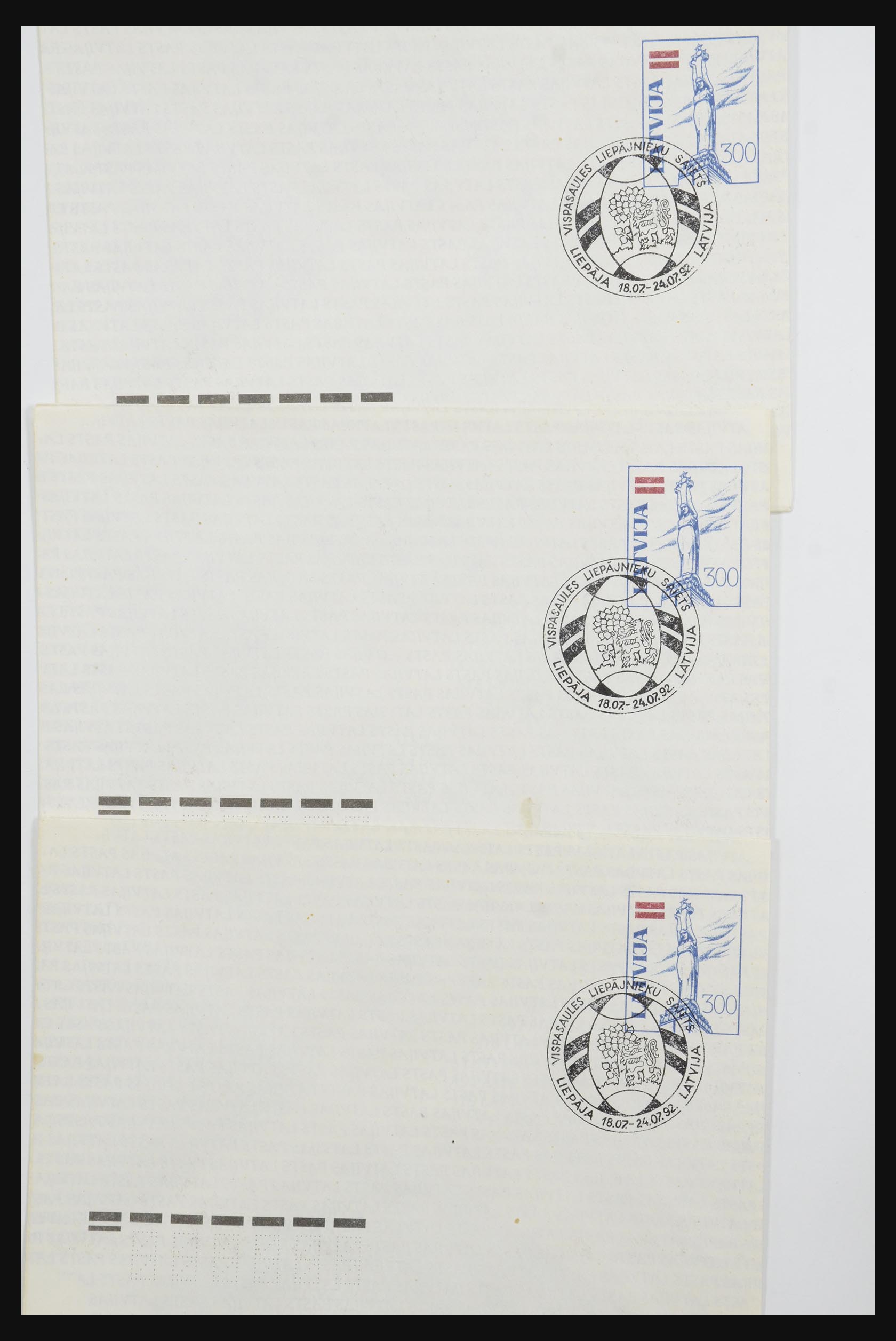 31584 089 - 31584 Latvia covers/FDC's and postal stationeries 1990-1992.