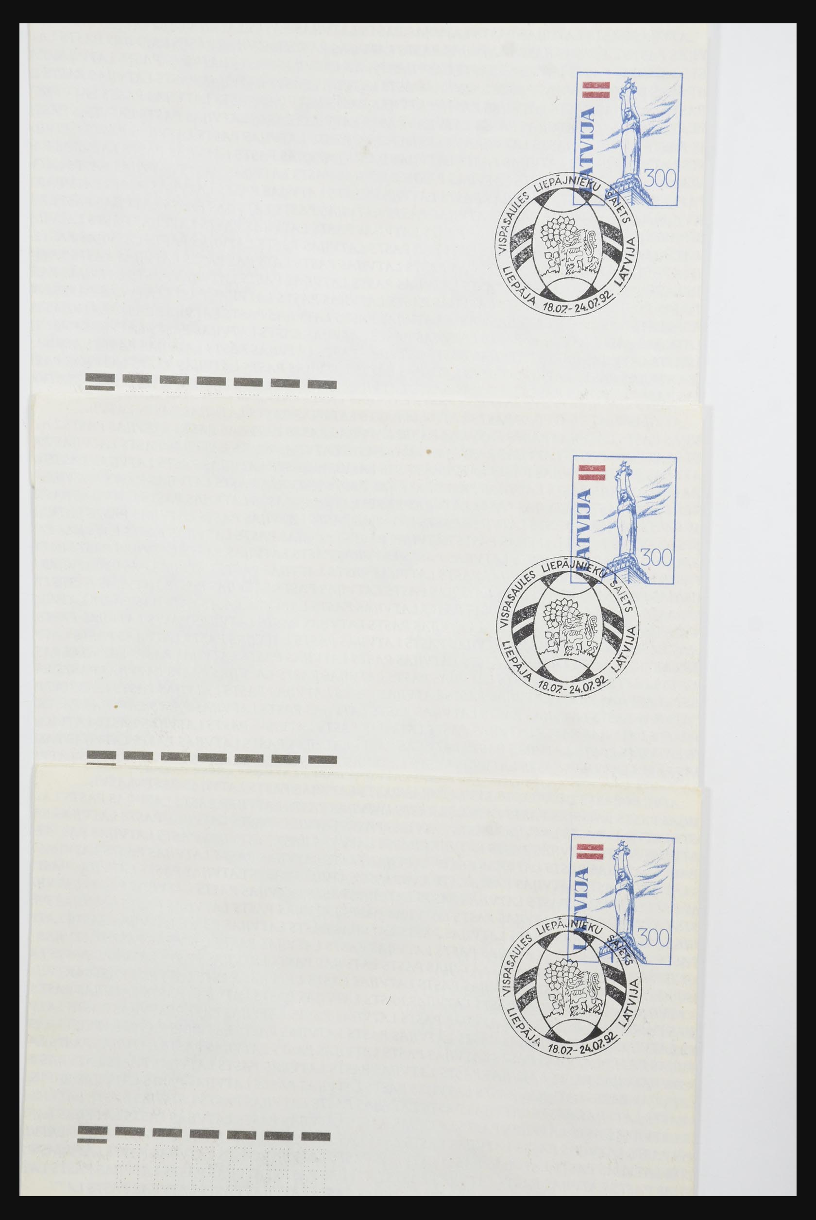 31584 091 - 31584 Latvia covers/FDC's and postal stationeries 1990-1992.