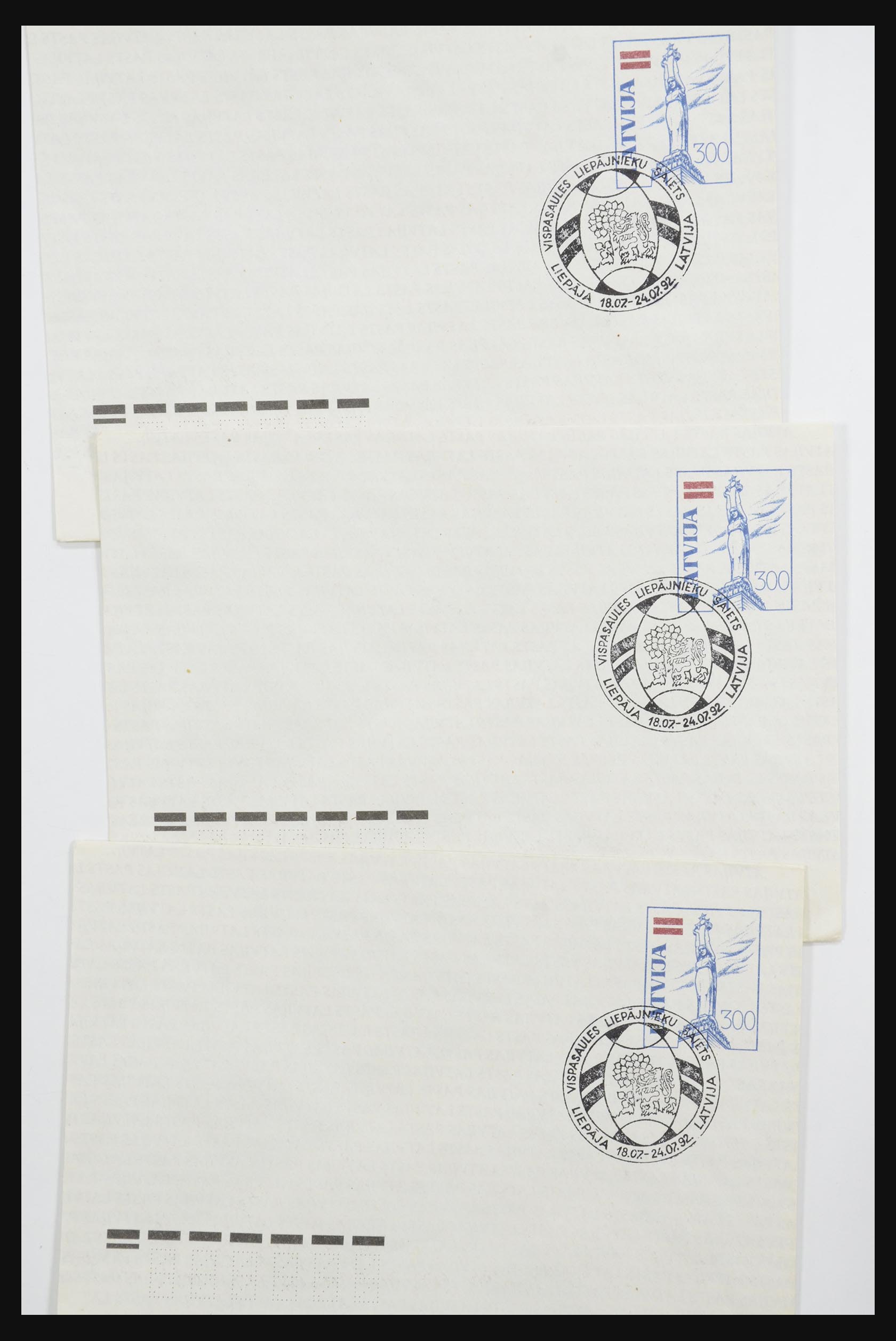 31584 092 - 31584 Latvia covers/FDC's and postal stationeries 1990-1992.