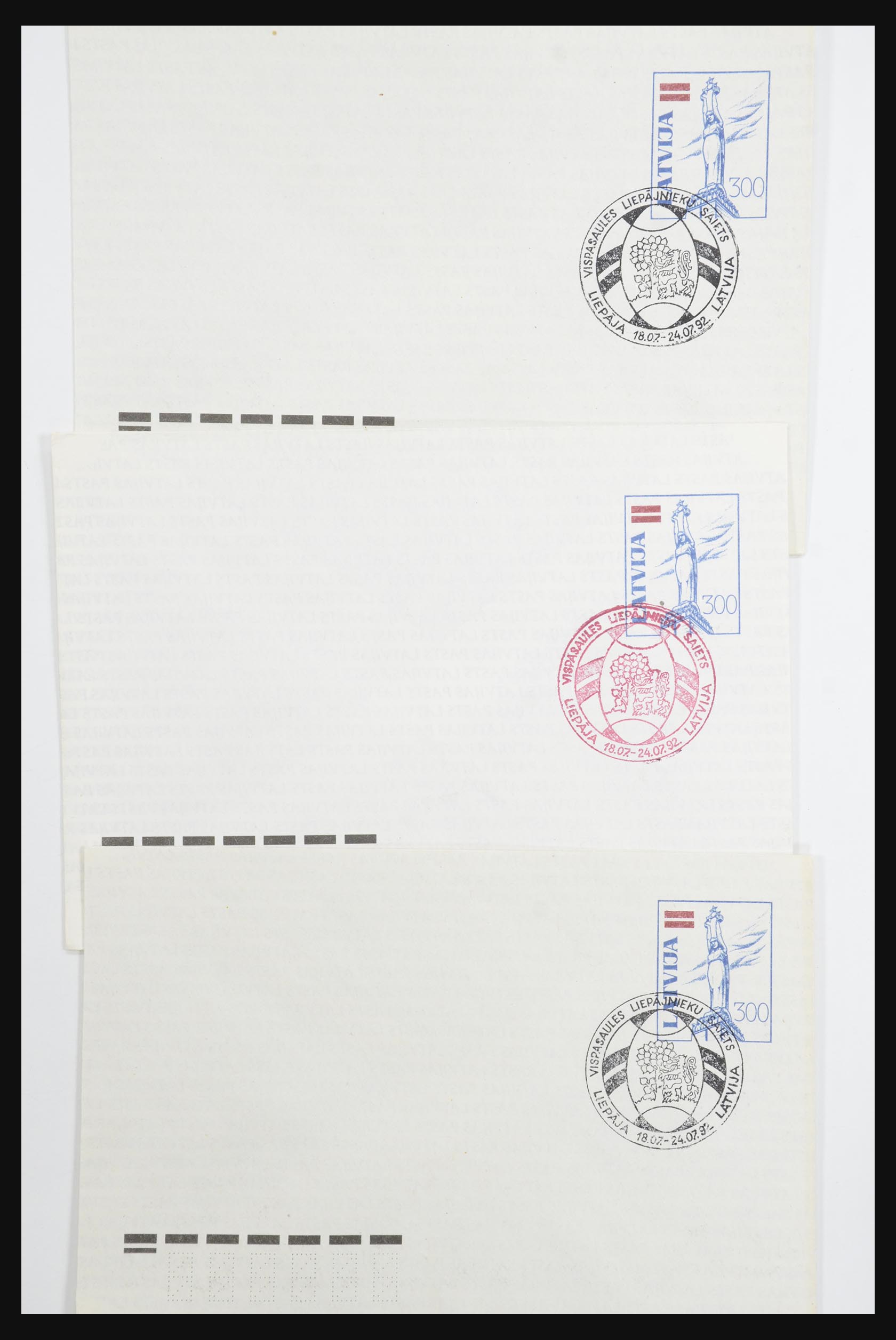 31584 093 - 31584 Latvia covers/FDC's and postal stationeries 1990-1992.