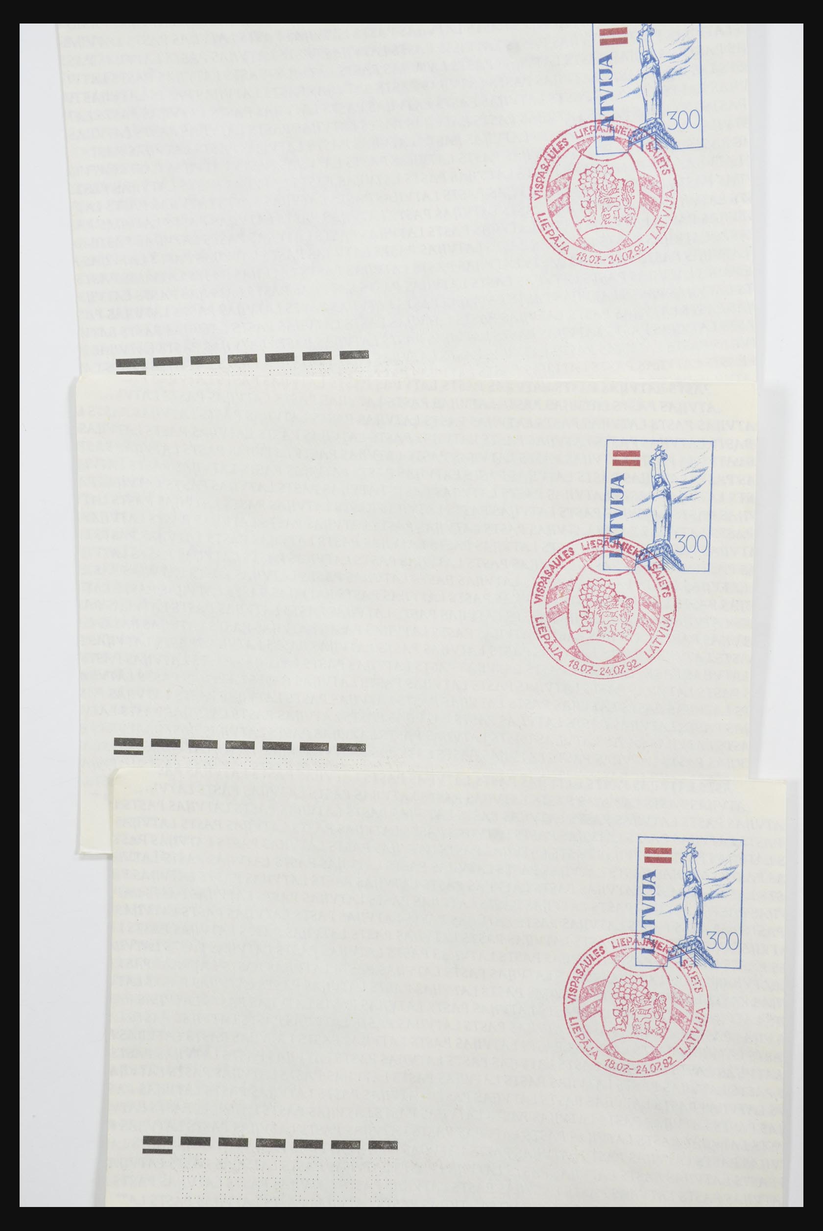 31584 094 - 31584 Latvia covers/FDC's and postal stationeries 1990-1992.