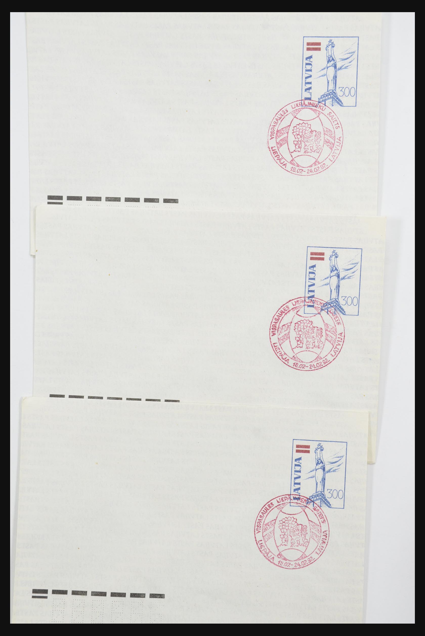 31584 096 - 31584 Latvia covers/FDC's and postal stationeries 1990-1992.