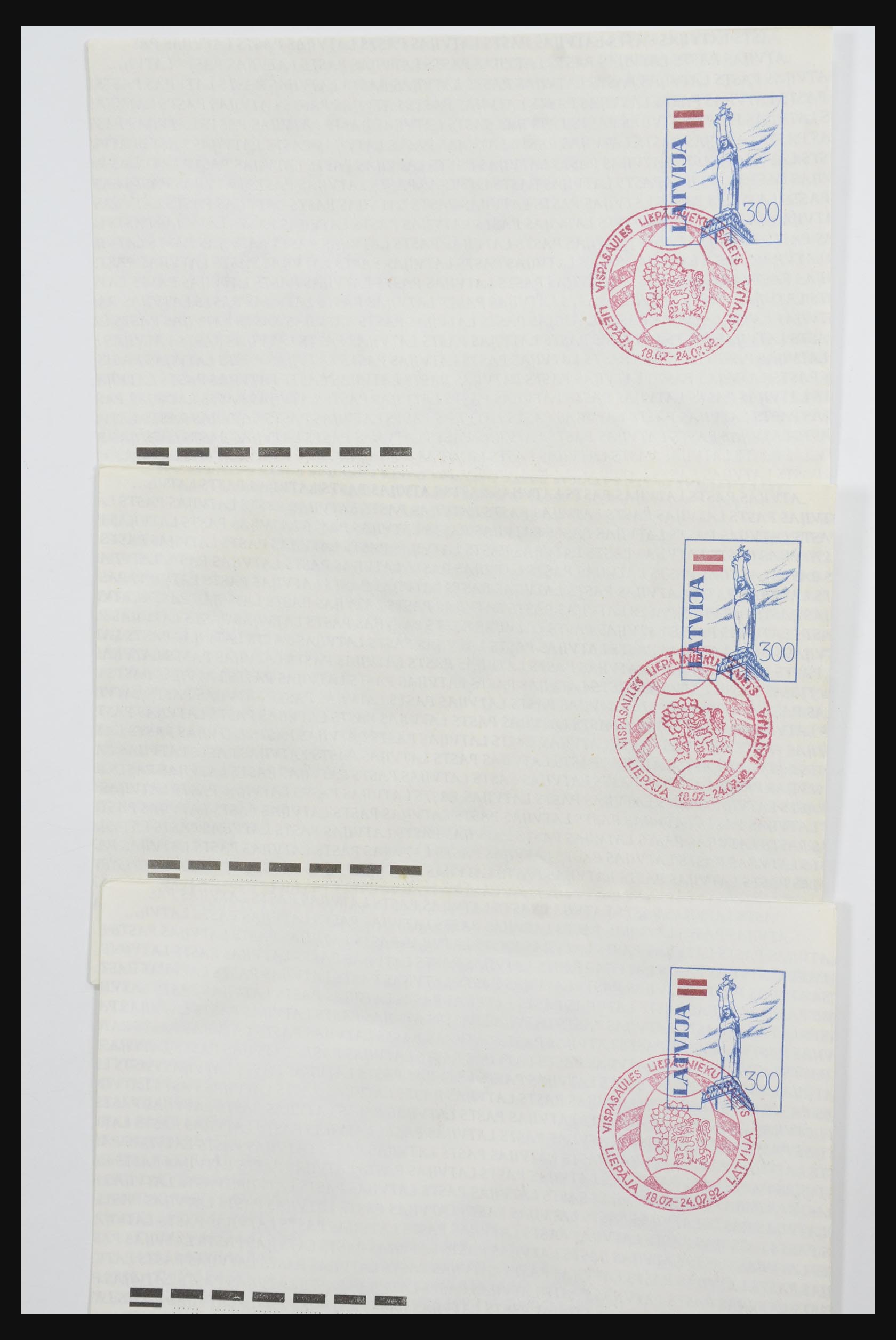 31584 097 - 31584 Latvia covers/FDC's and postal stationeries 1990-1992.