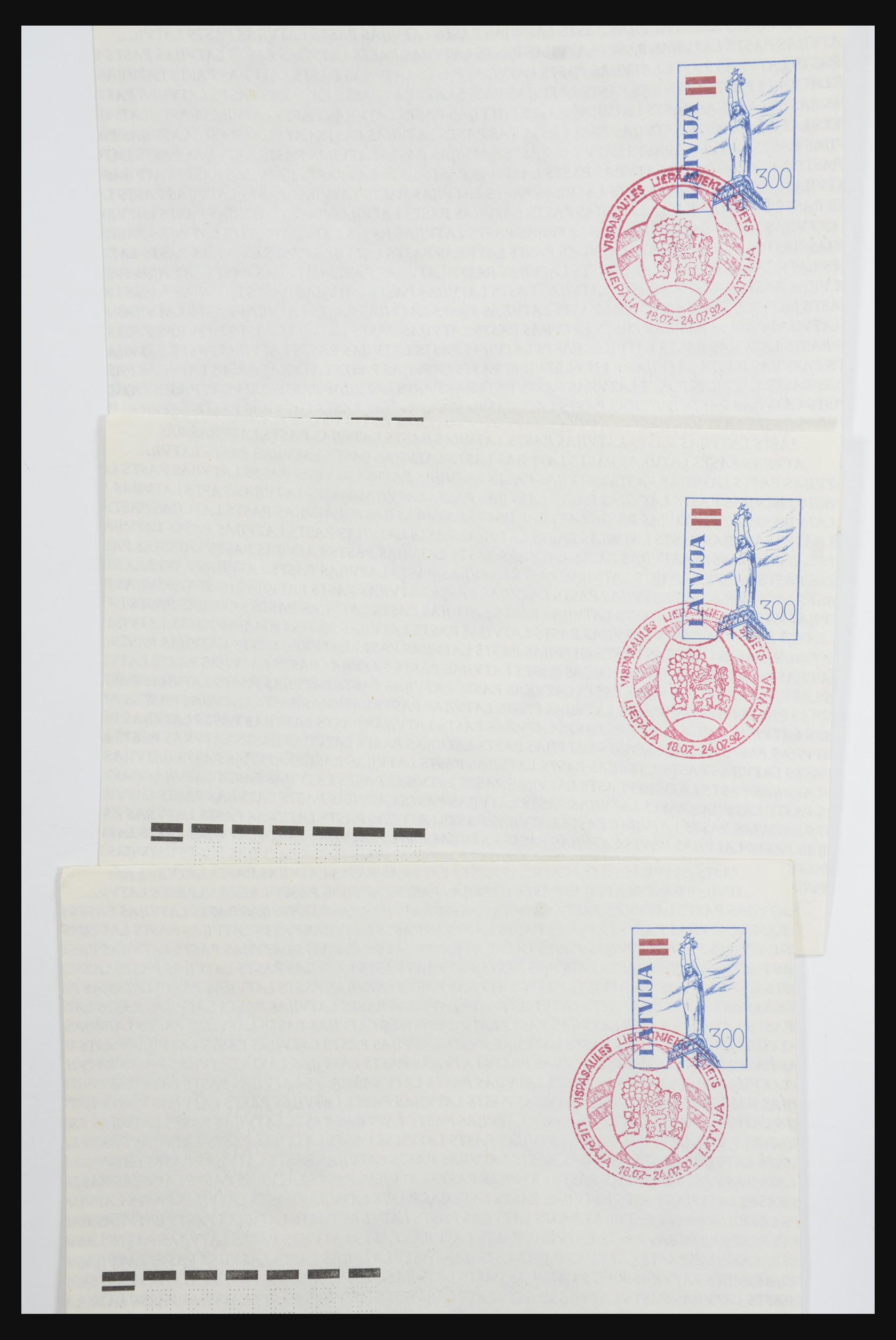 31584 100 - 31584 Latvia covers/FDC's and postal stationeries 1990-1992.