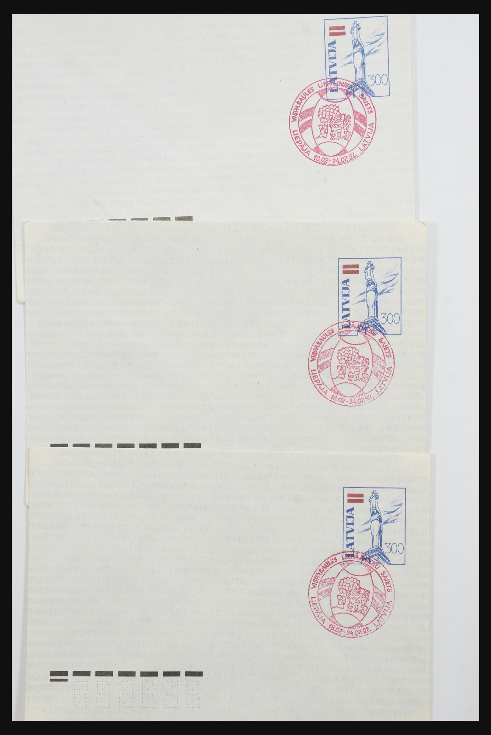 31584 107 - 31584 Latvia covers/FDC's and postal stationeries 1990-1992.