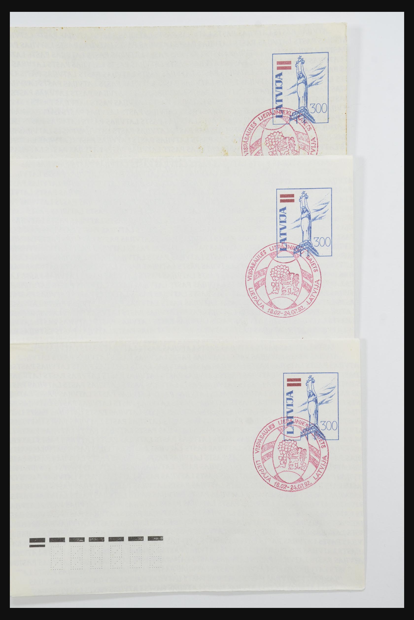 31584 114 - 31584 Latvia covers/FDC's and postal stationeries 1990-1992.