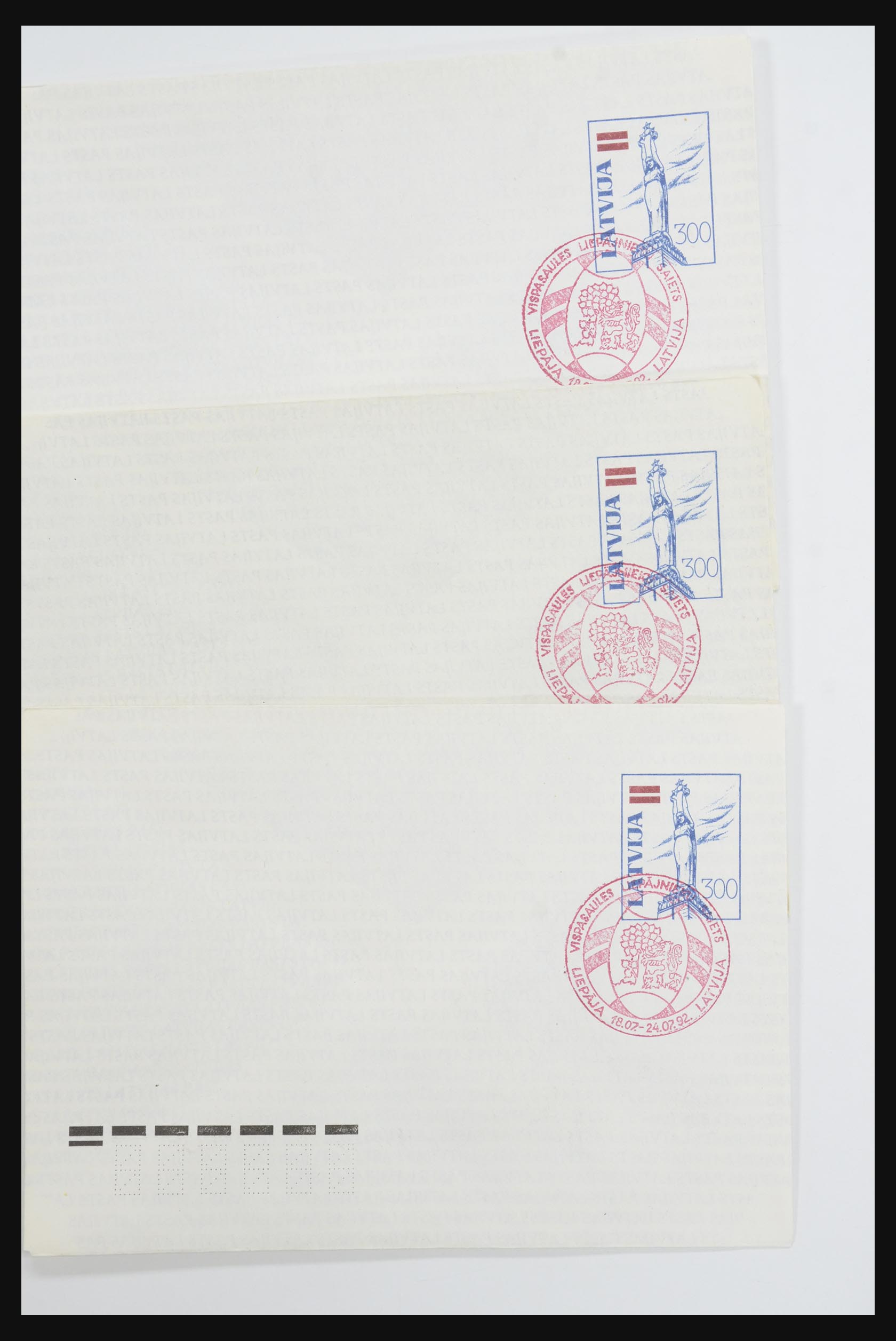 31584 117 - 31584 Latvia covers/FDC's and postal stationeries 1990-1992.