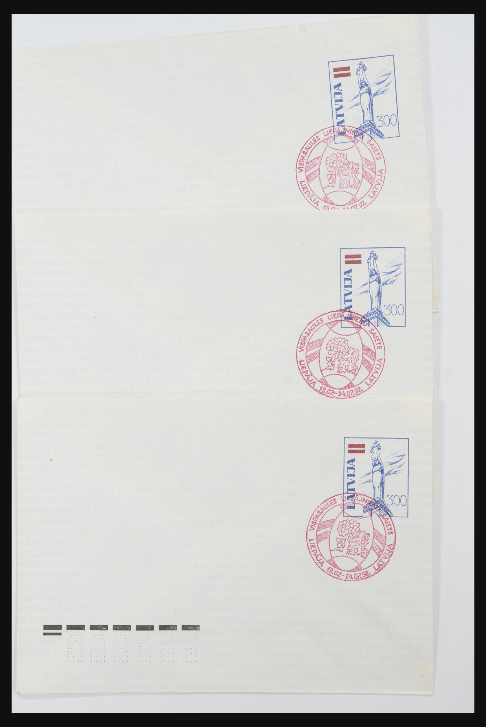 31584 128 - 31584 Latvia covers/FDC's and postal stationeries 1990-1992.