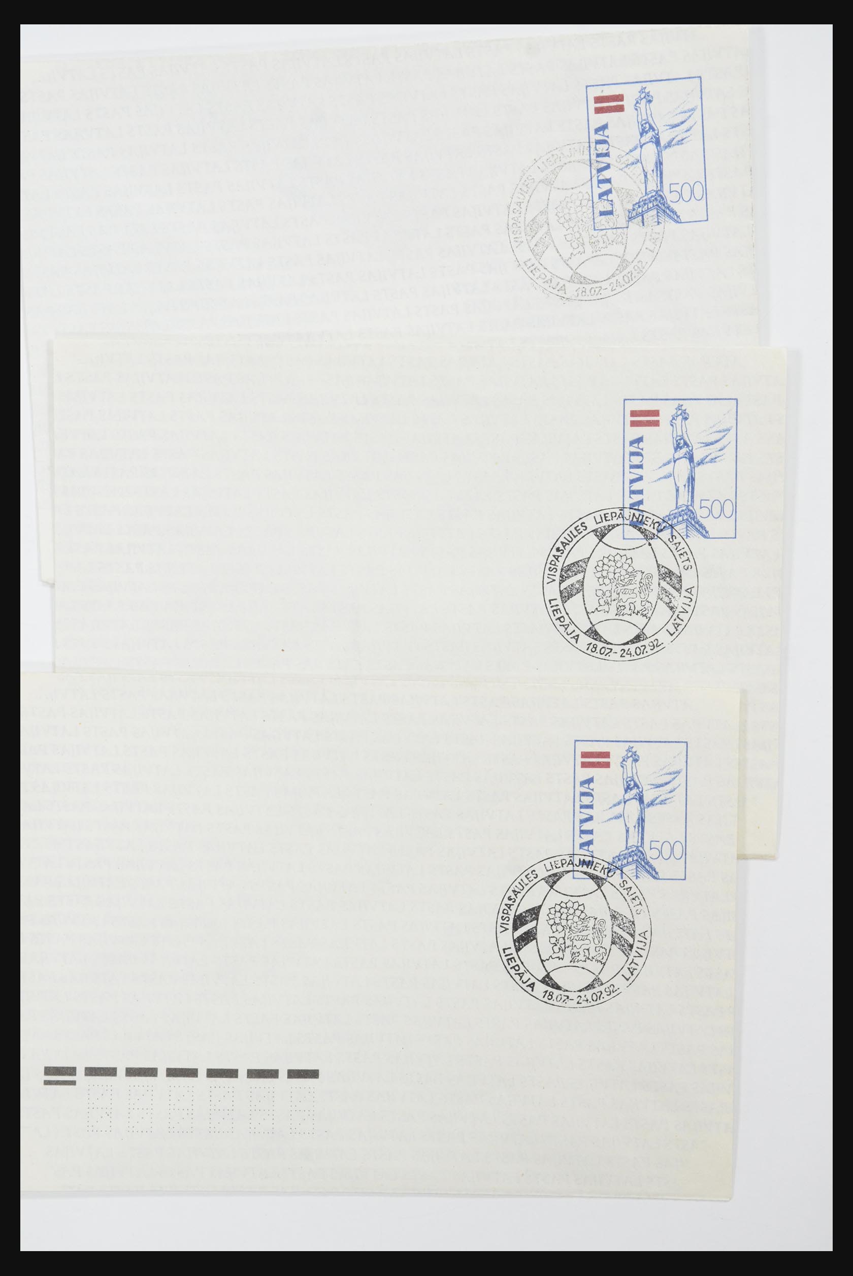 31584 133 - 31584 Latvia covers/FDC's and postal stationeries 1990-1992.