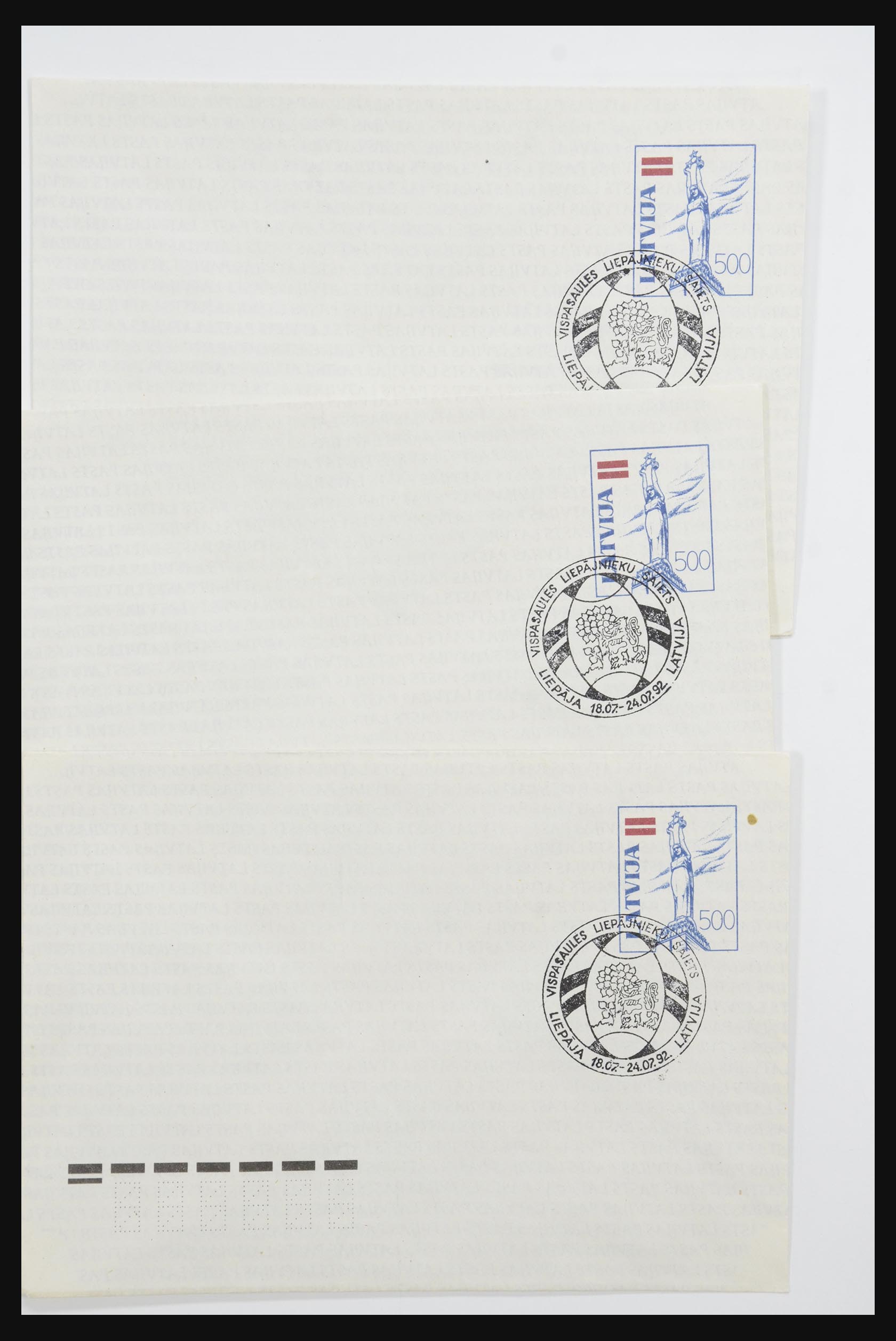 31584 134 - 31584 Latvia covers/FDC's and postal stationeries 1990-1992.