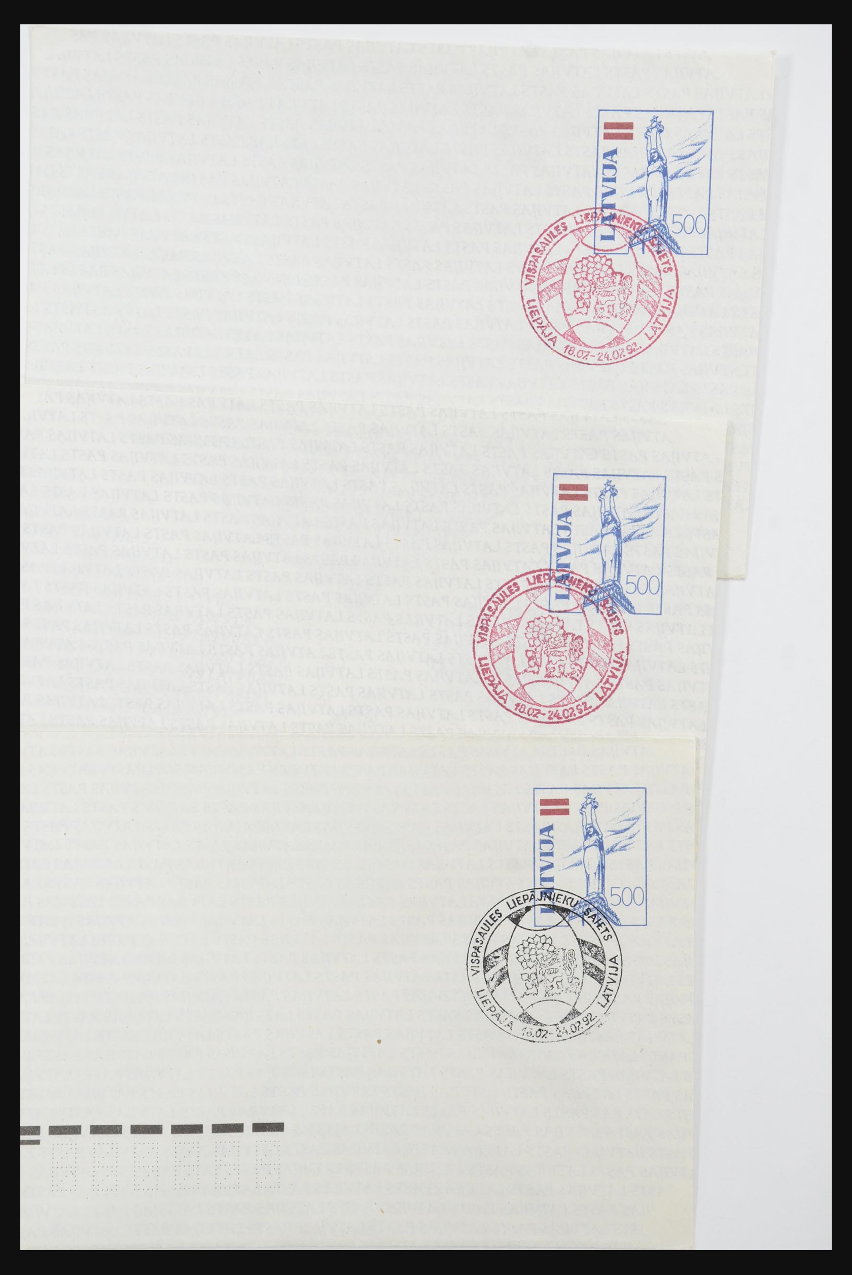 31584 135 - 31584 Latvia covers/FDC's and postal stationeries 1990-1992.