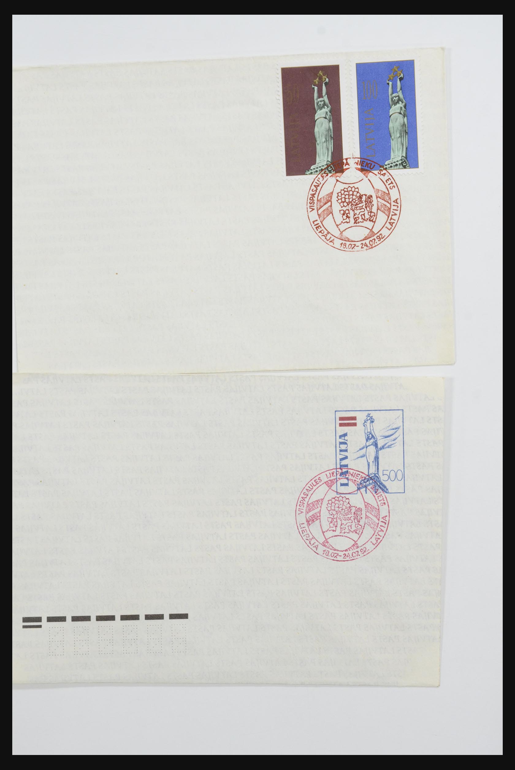 31584 136 - 31584 Latvia covers/FDC's and postal stationeries 1990-1992.
