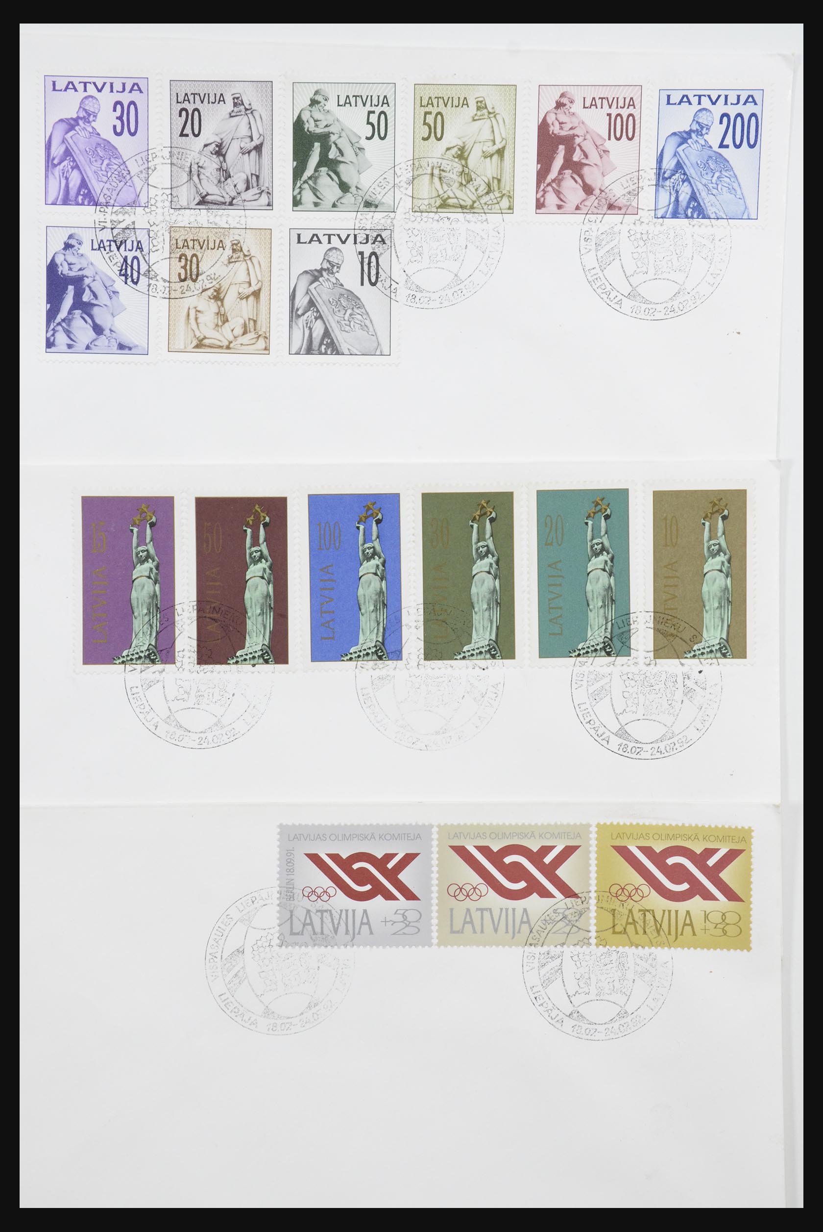 31584 137 - 31584 Latvia covers/FDC's and postal stationeries 1990-1992.