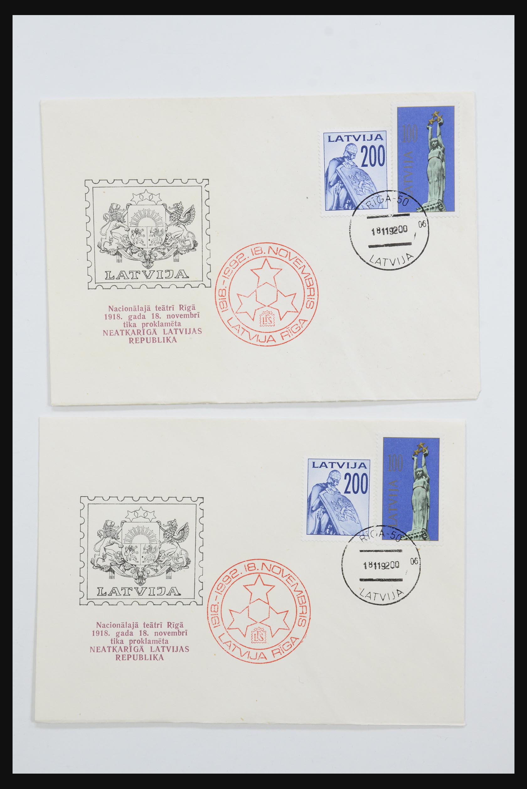 31584 605 - 31584 Latvia covers/FDC's and postal stationeries 1990-1992.