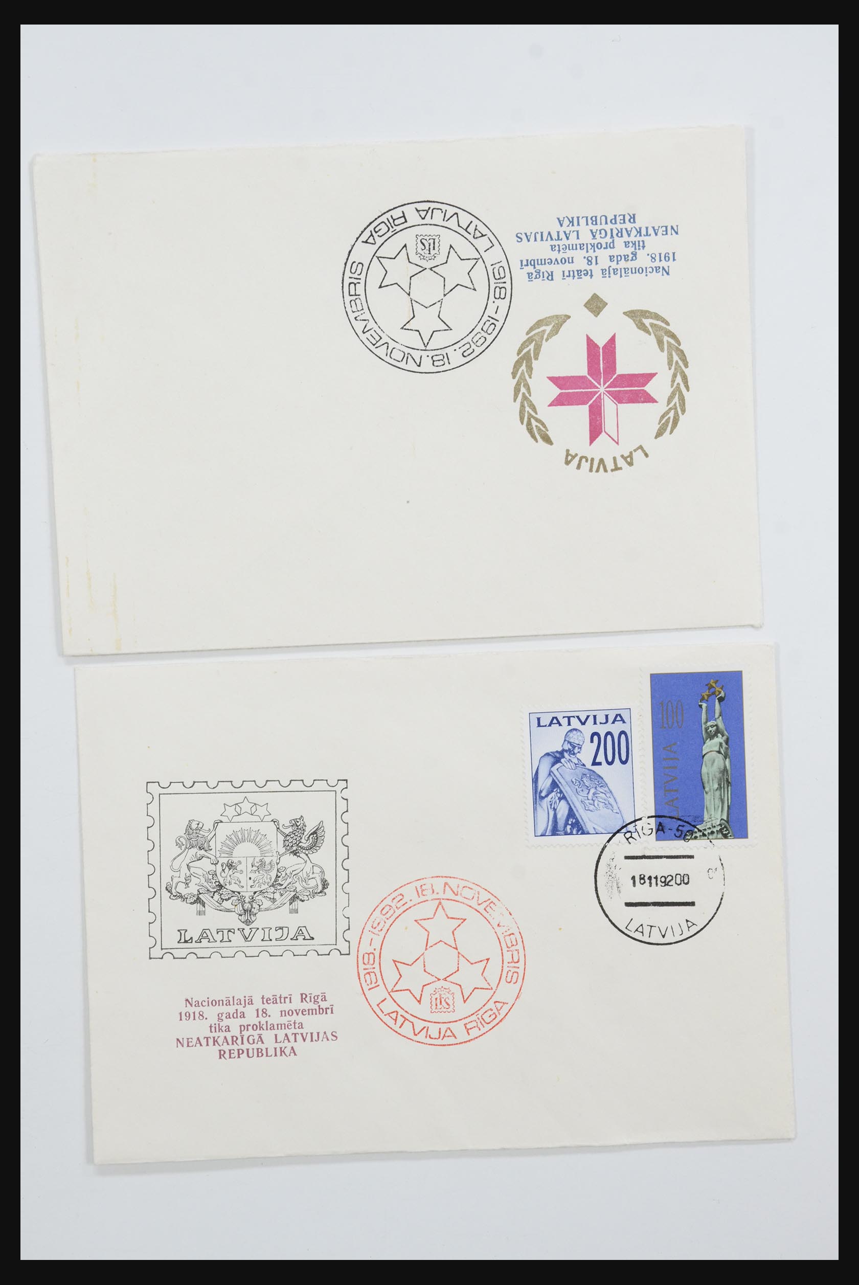 31584 607 - 31584 Latvia covers/FDC's and postal stationeries 1990-1992.