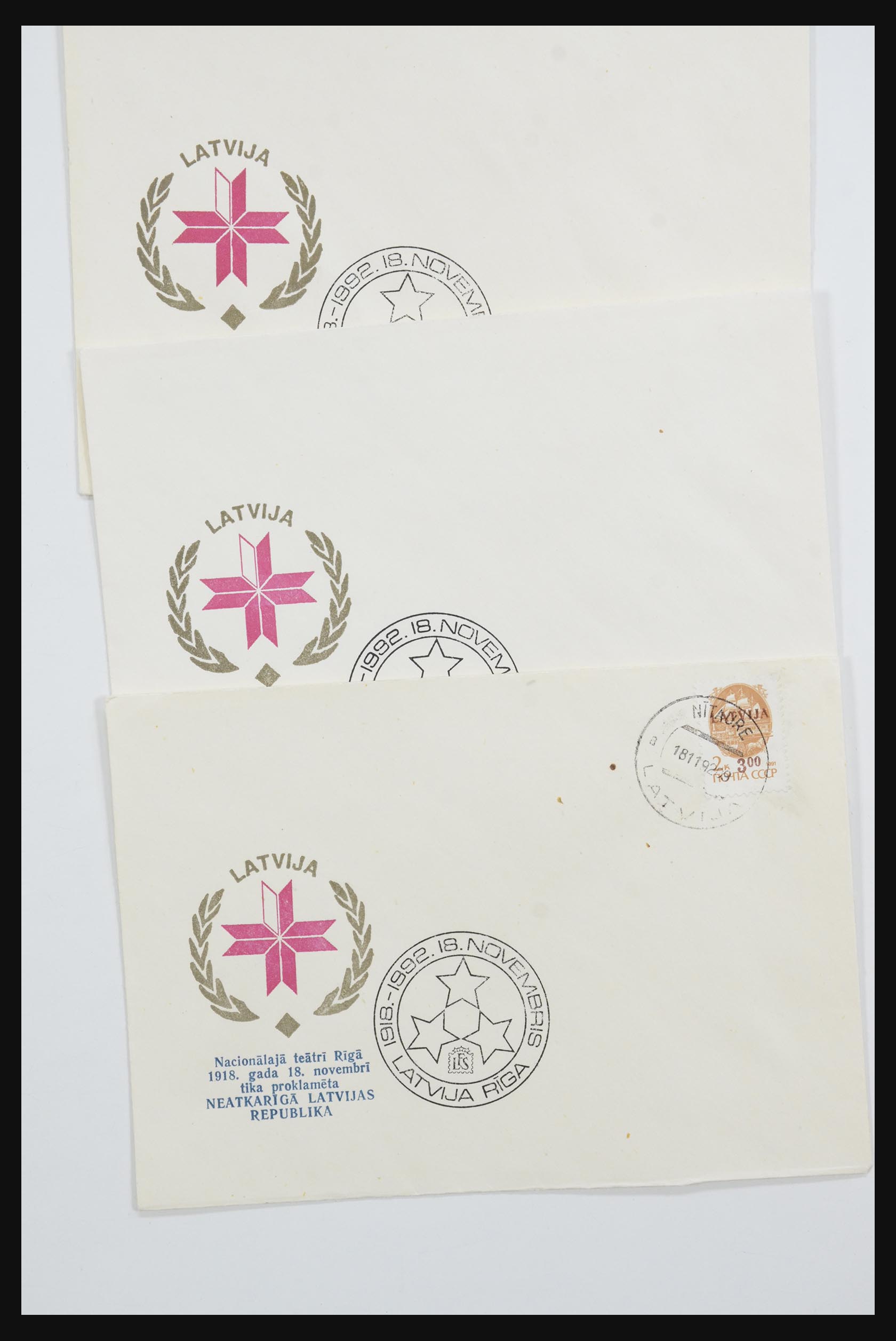 31584 609 - 31584 Latvia covers/FDC's and postal stationeries 1990-1992.