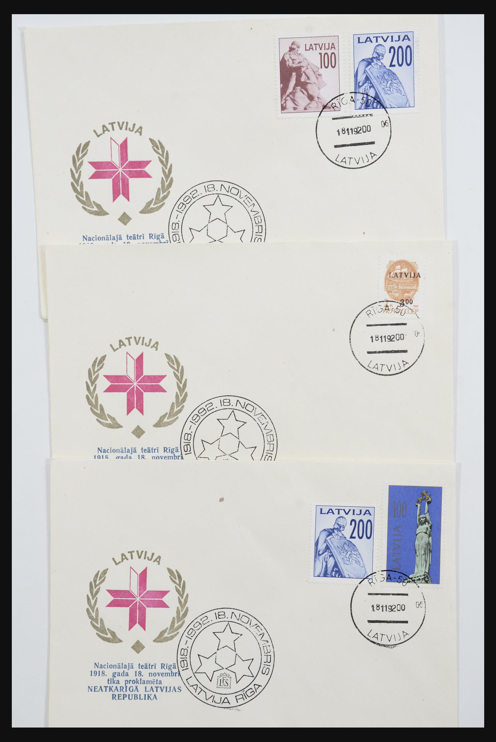 31584 612 - 31584 Latvia covers/FDC's and postal stationeries 1990-1992.
