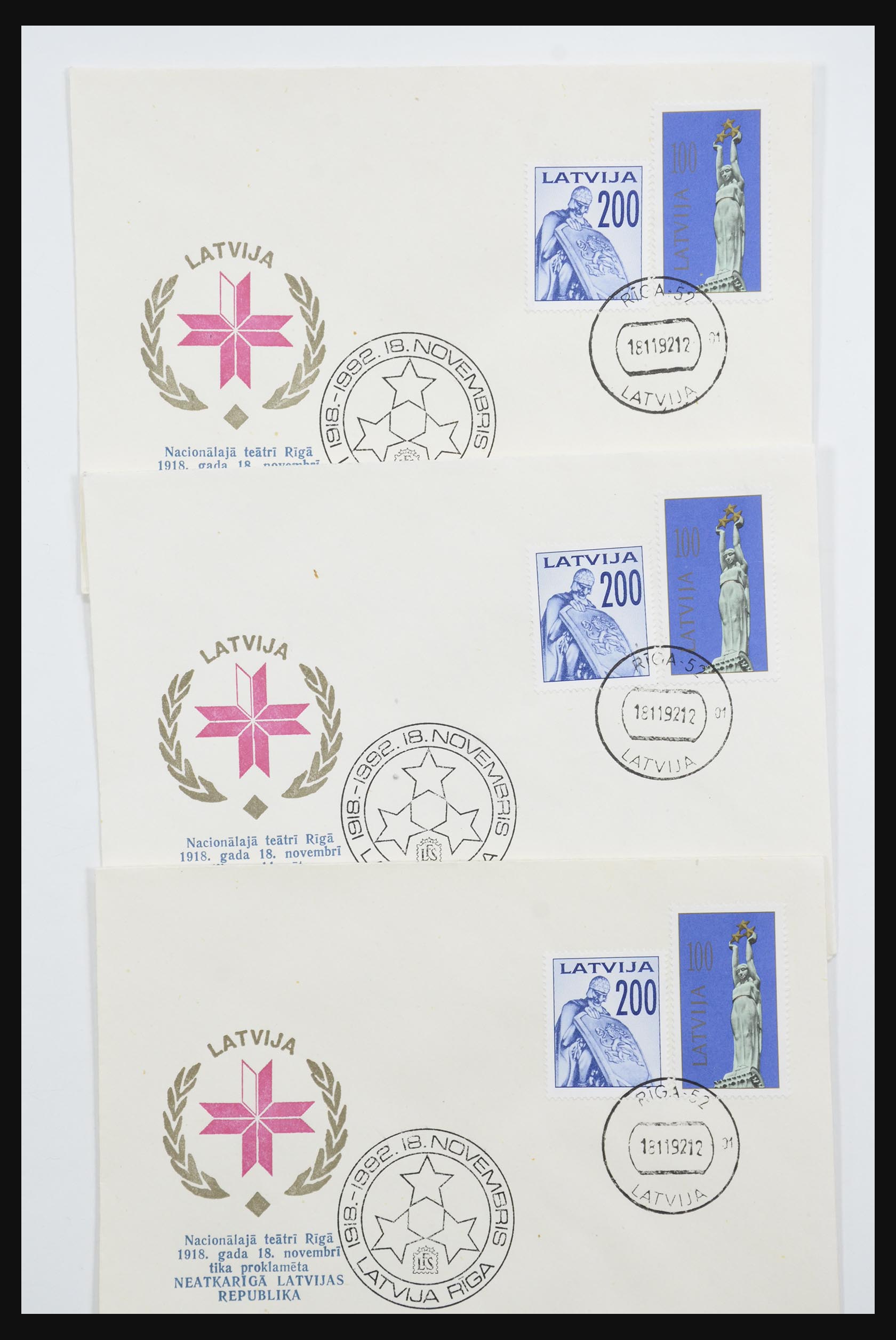 31584 614 - 31584 Latvia covers/FDC's and postal stationeries 1990-1992.