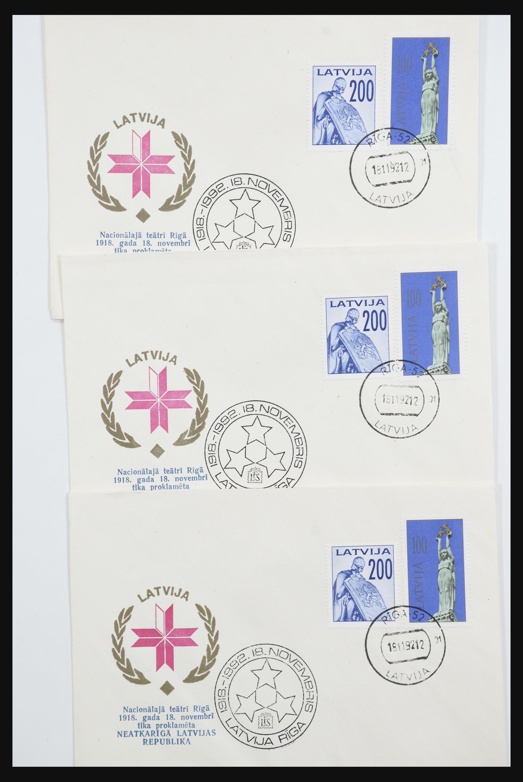 31584 615 - 31584 Latvia covers/FDC's and postal stationeries 1990-1992.